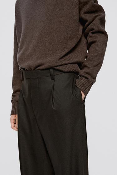 Wool blend darted suit pants - LIMITED EDITION — BROWN 2