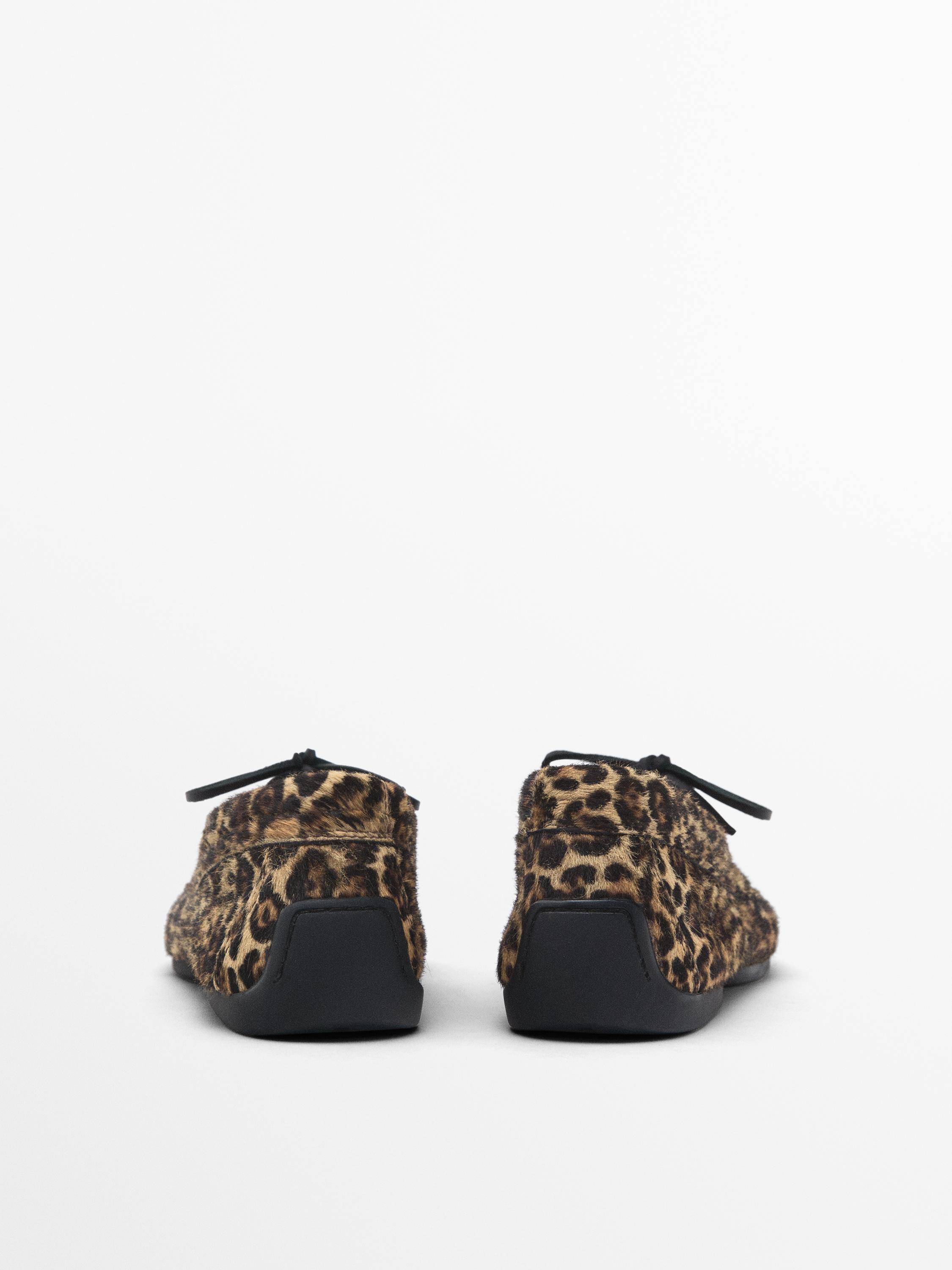 Chaussures bateau à imprimé animal