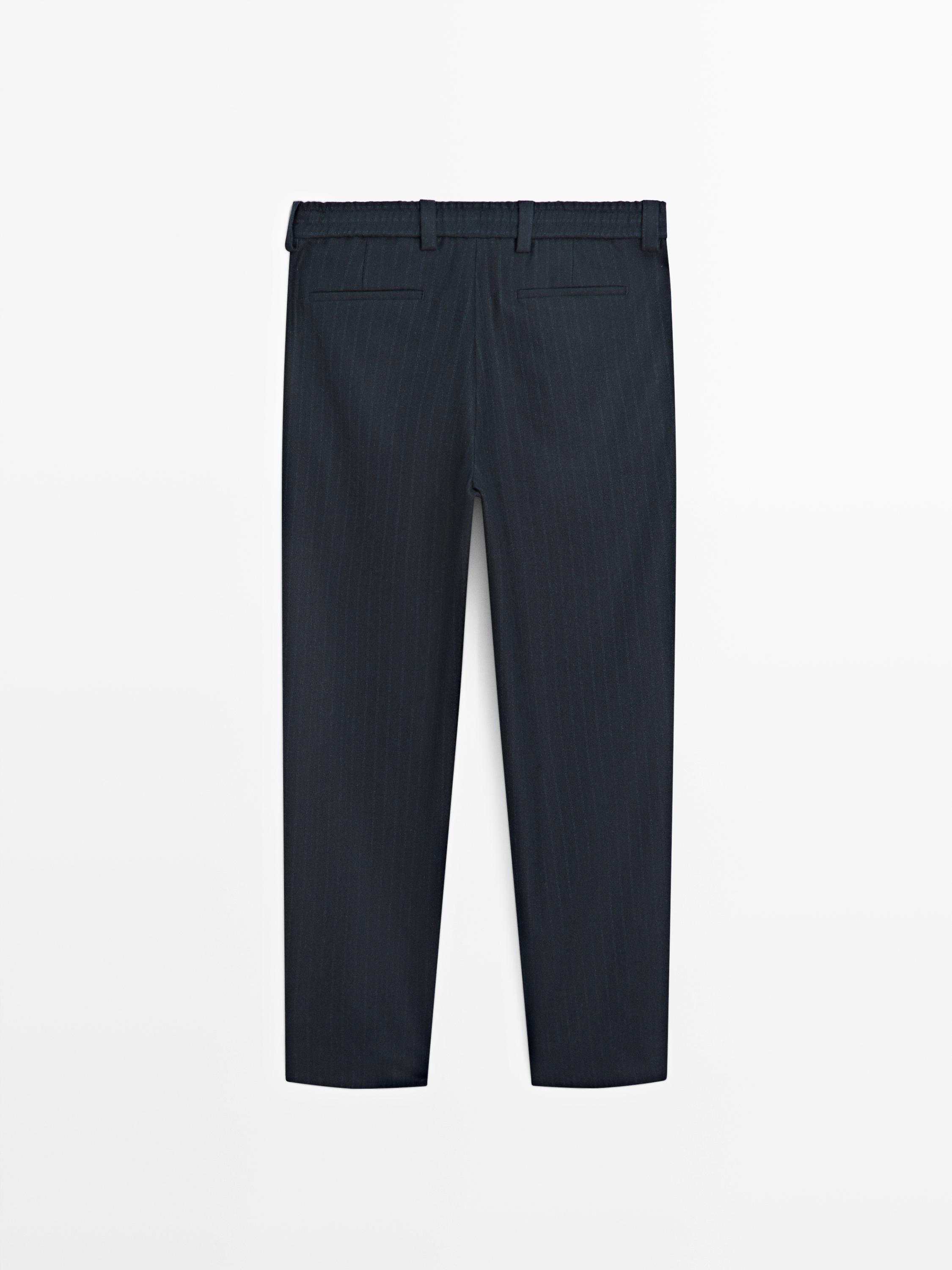 Pantalon en flanelle à rayures doubles