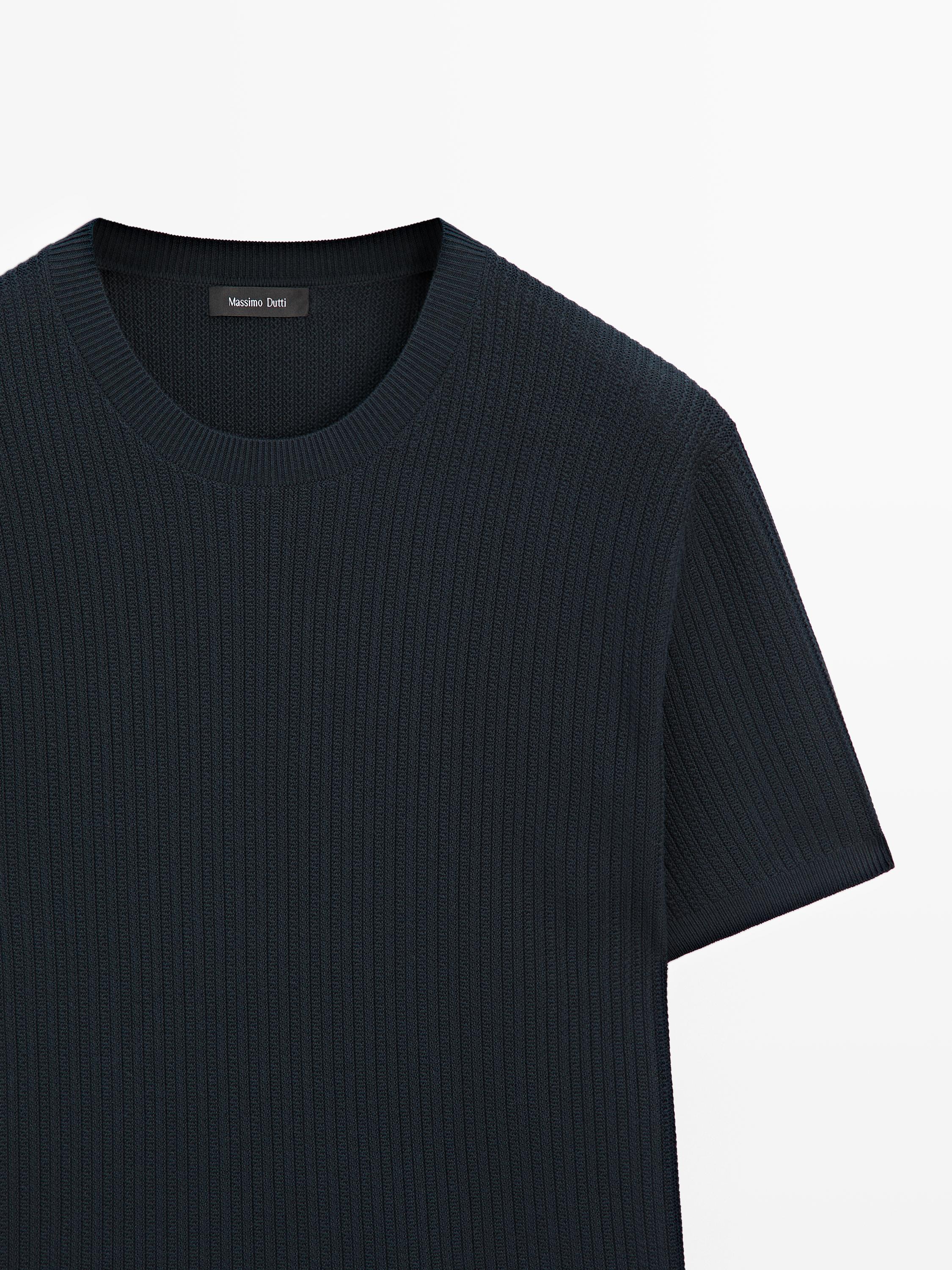 T-shirt blu a maniche corte, con logo, da uomo | U.S. Navy – Navy Stores