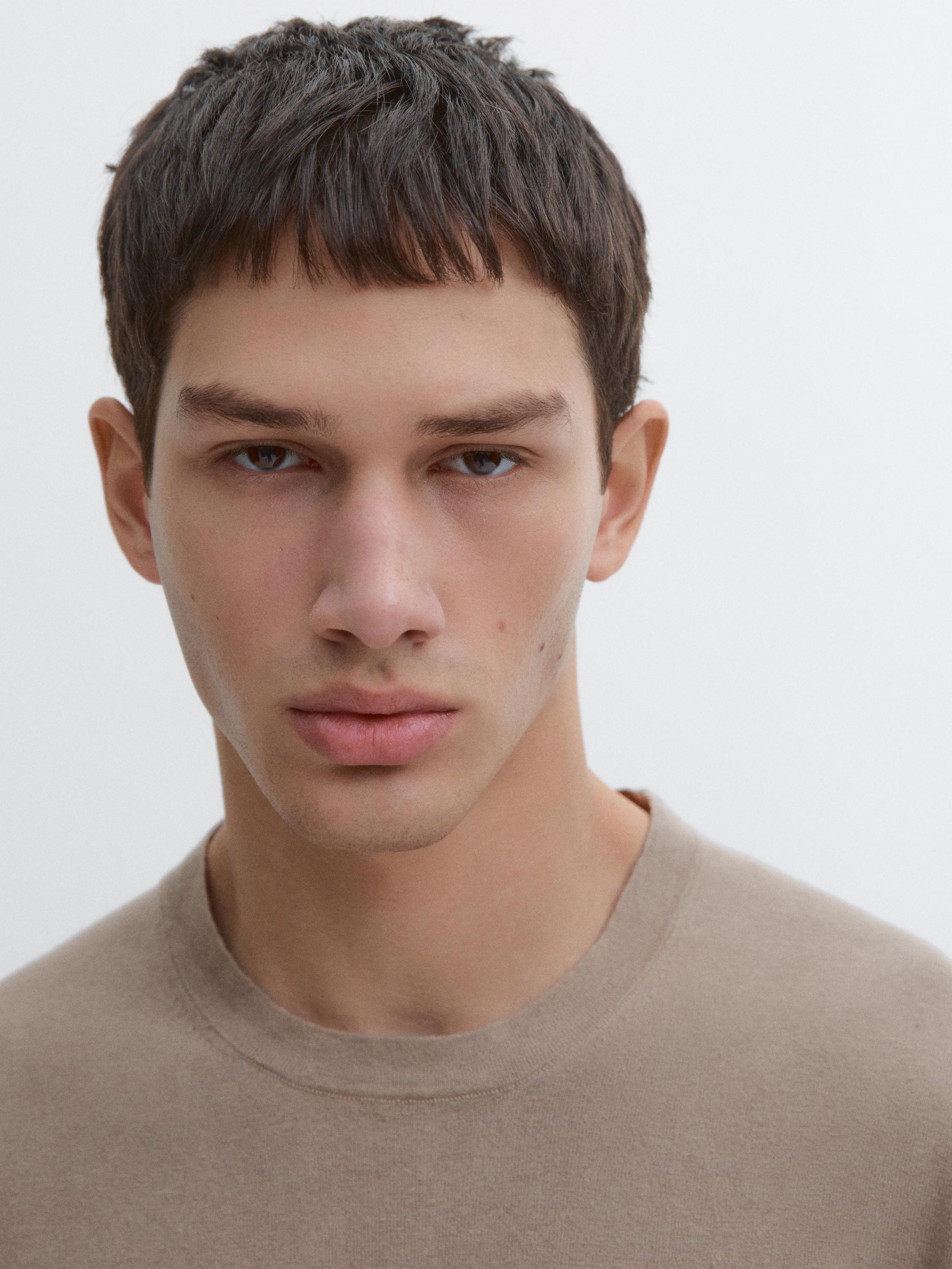 Jersey punto manga corta mezcla algodón