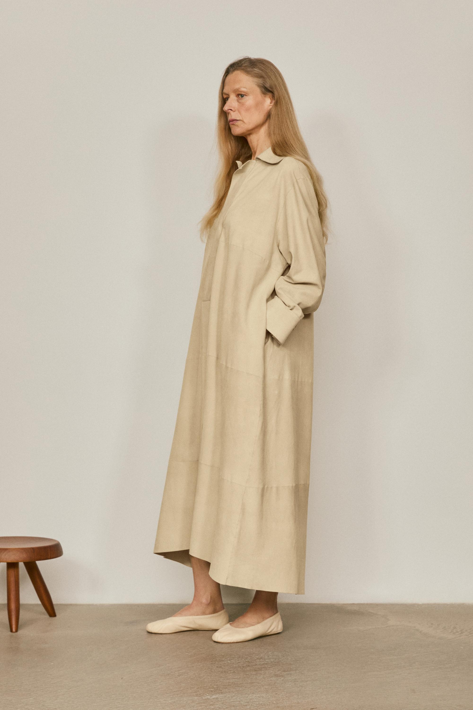 Suede leather tunic - LIMITED EDITION — Beige