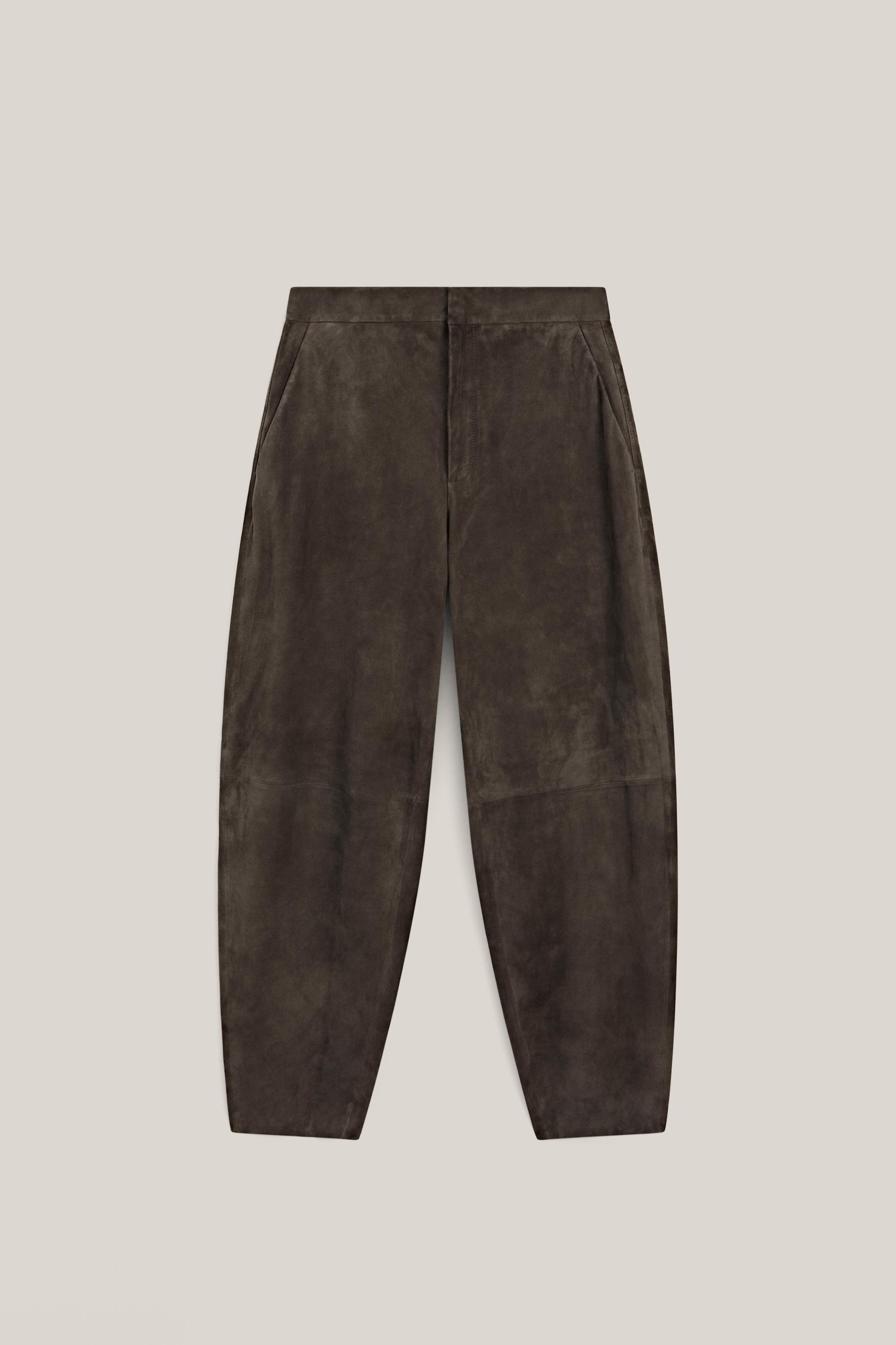 Suede leather trousers - LIMITED EDITION — MOLE BROWN