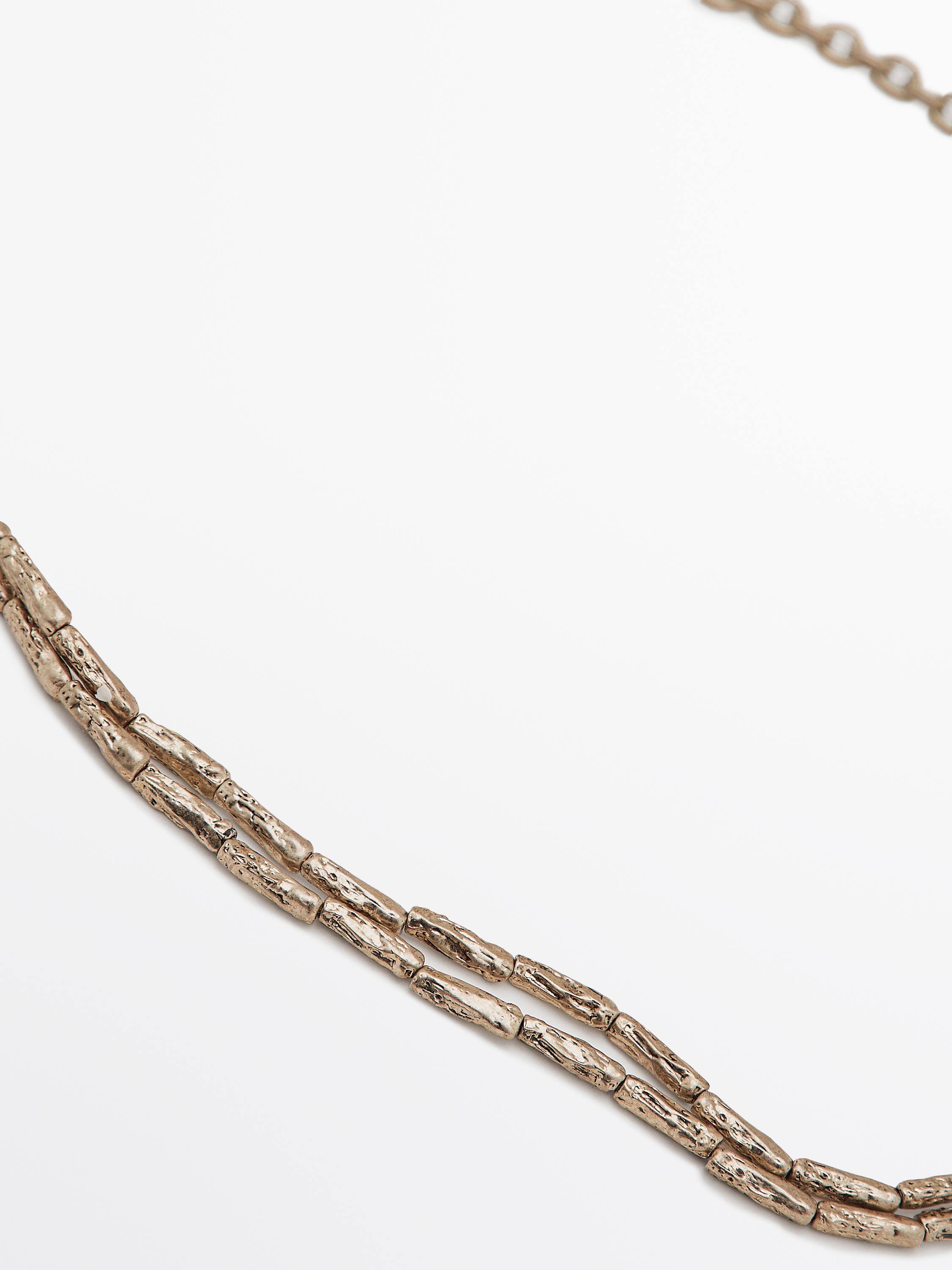 Stone chain belt