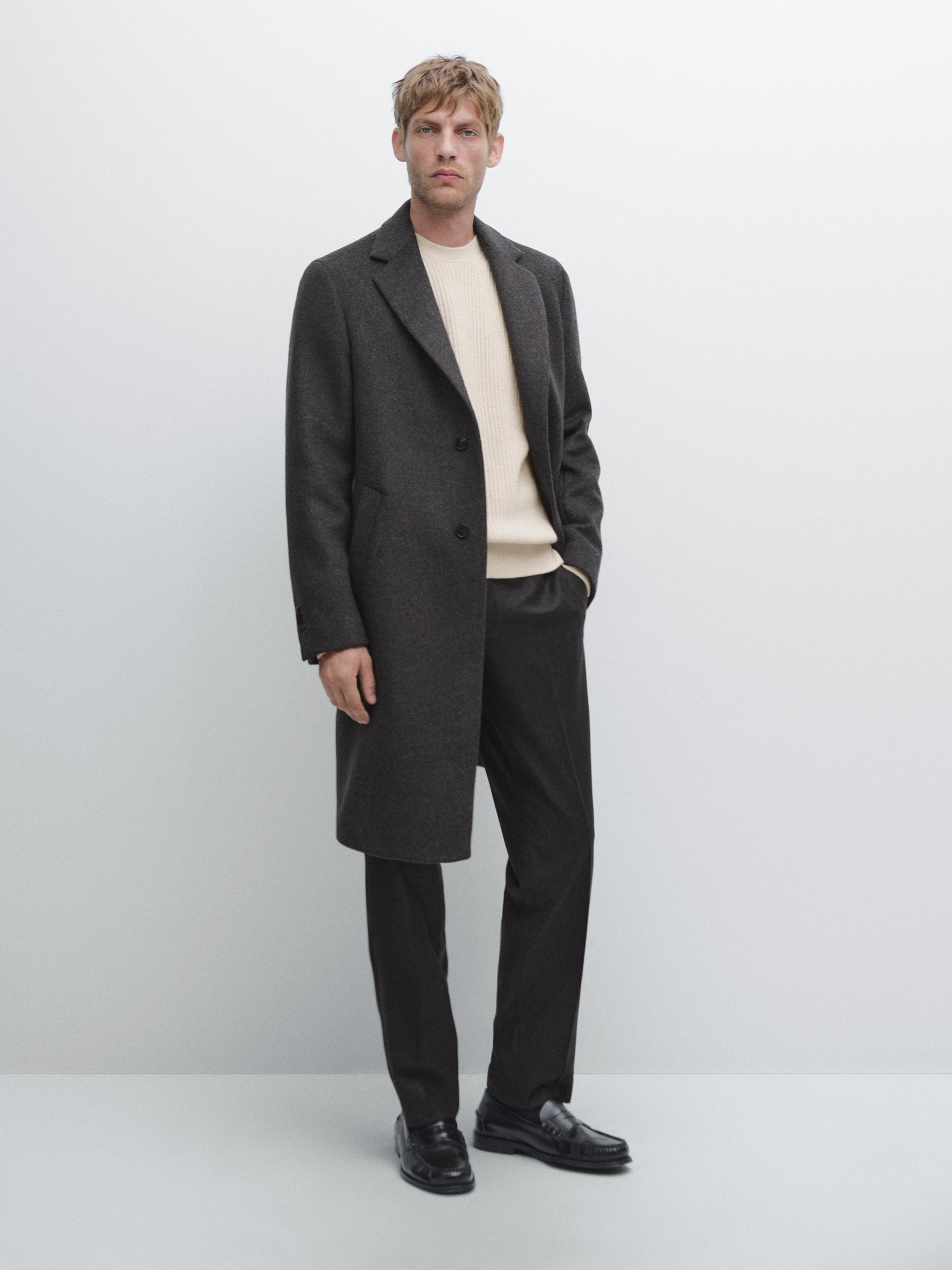 Pantalon Flanelle 100 % Laine - Marengo - 40 - Massimo Dutti - Homme