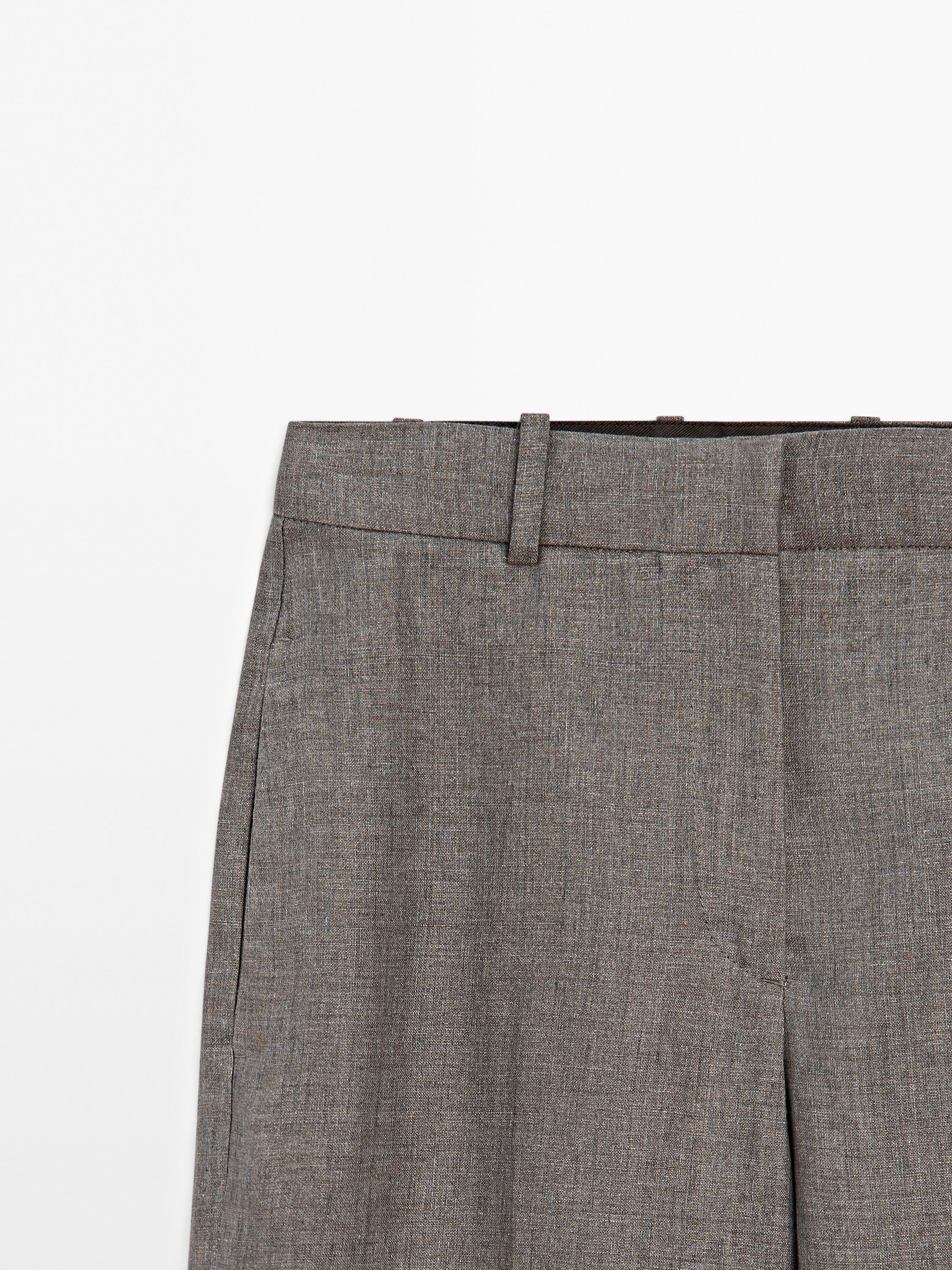 Flowing 100% linen trousers