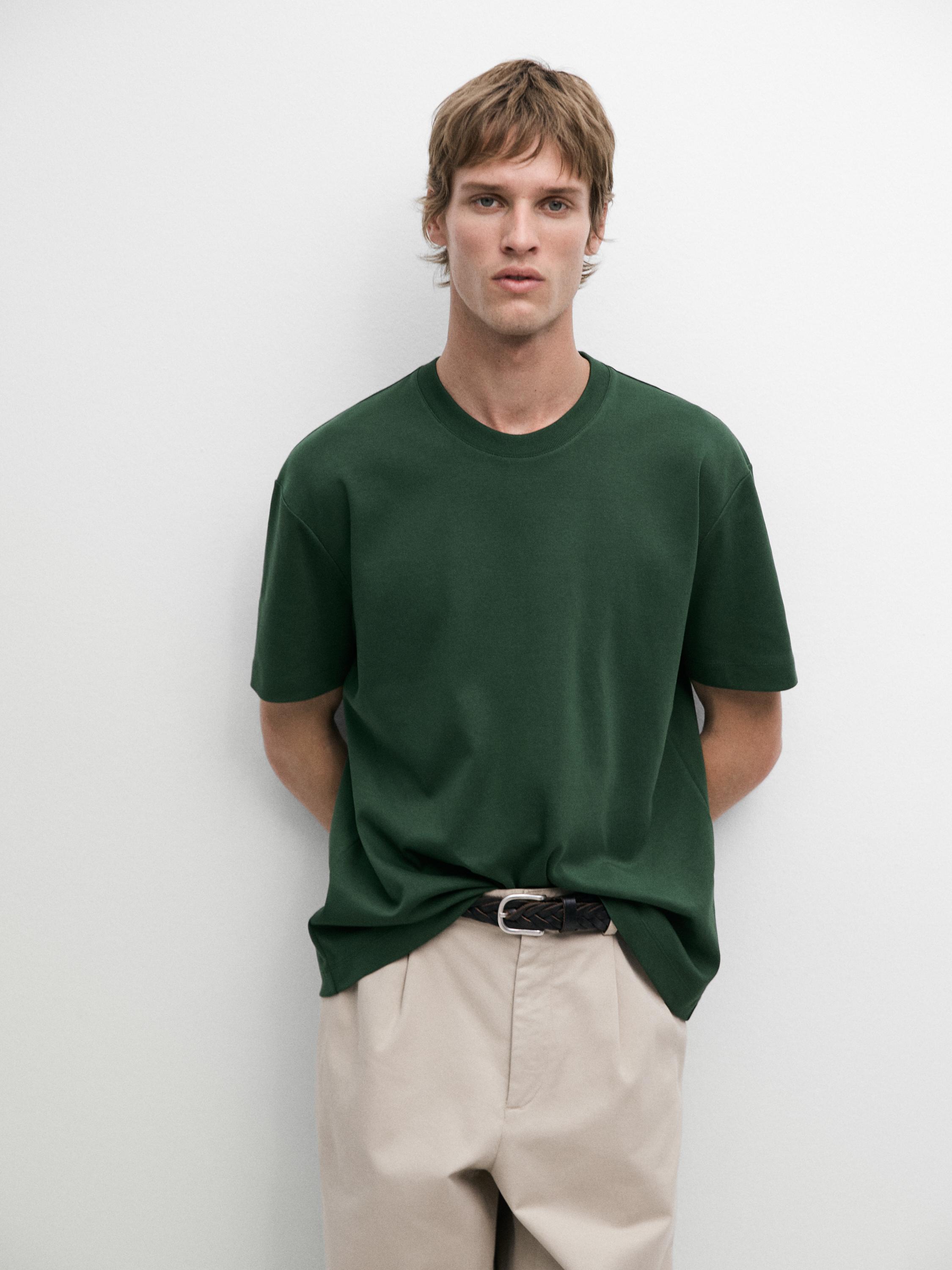 T-Shirt aus 100 % mittelschwerer Baumwolle