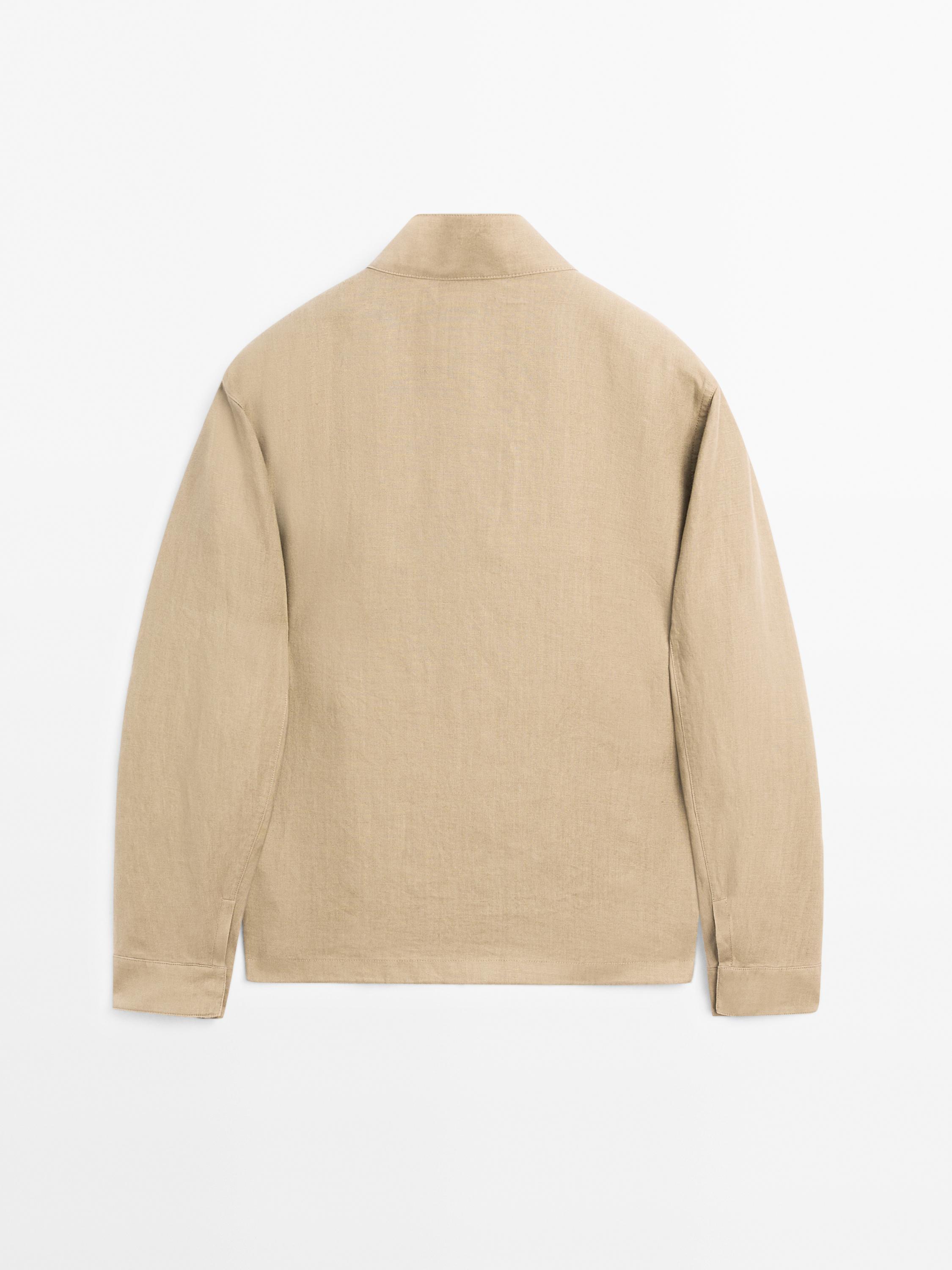 100% linen bomber jacket
