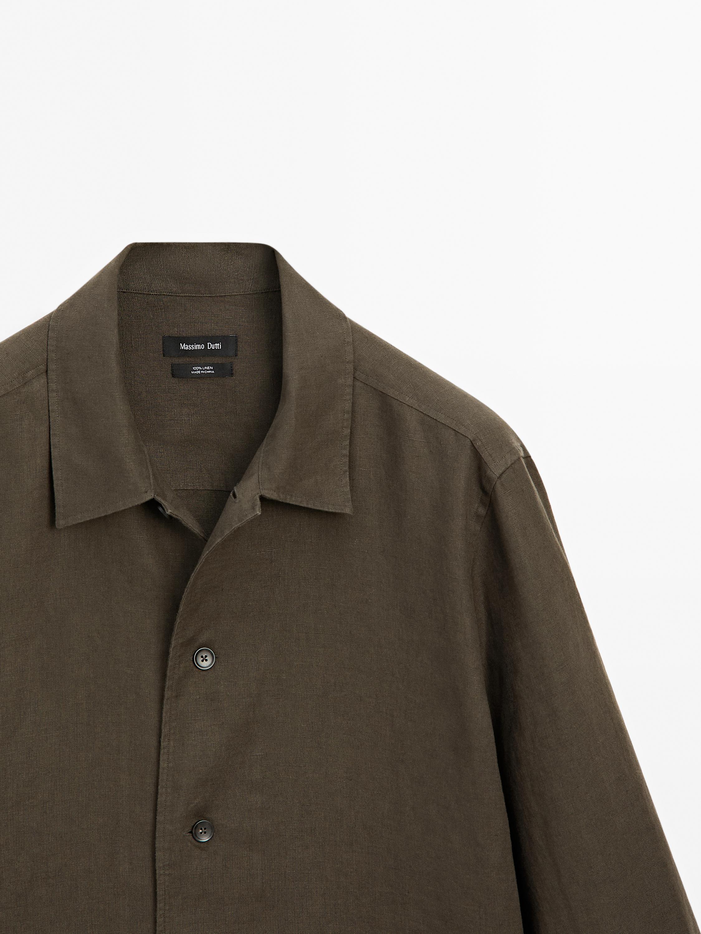 100% linen overshirt