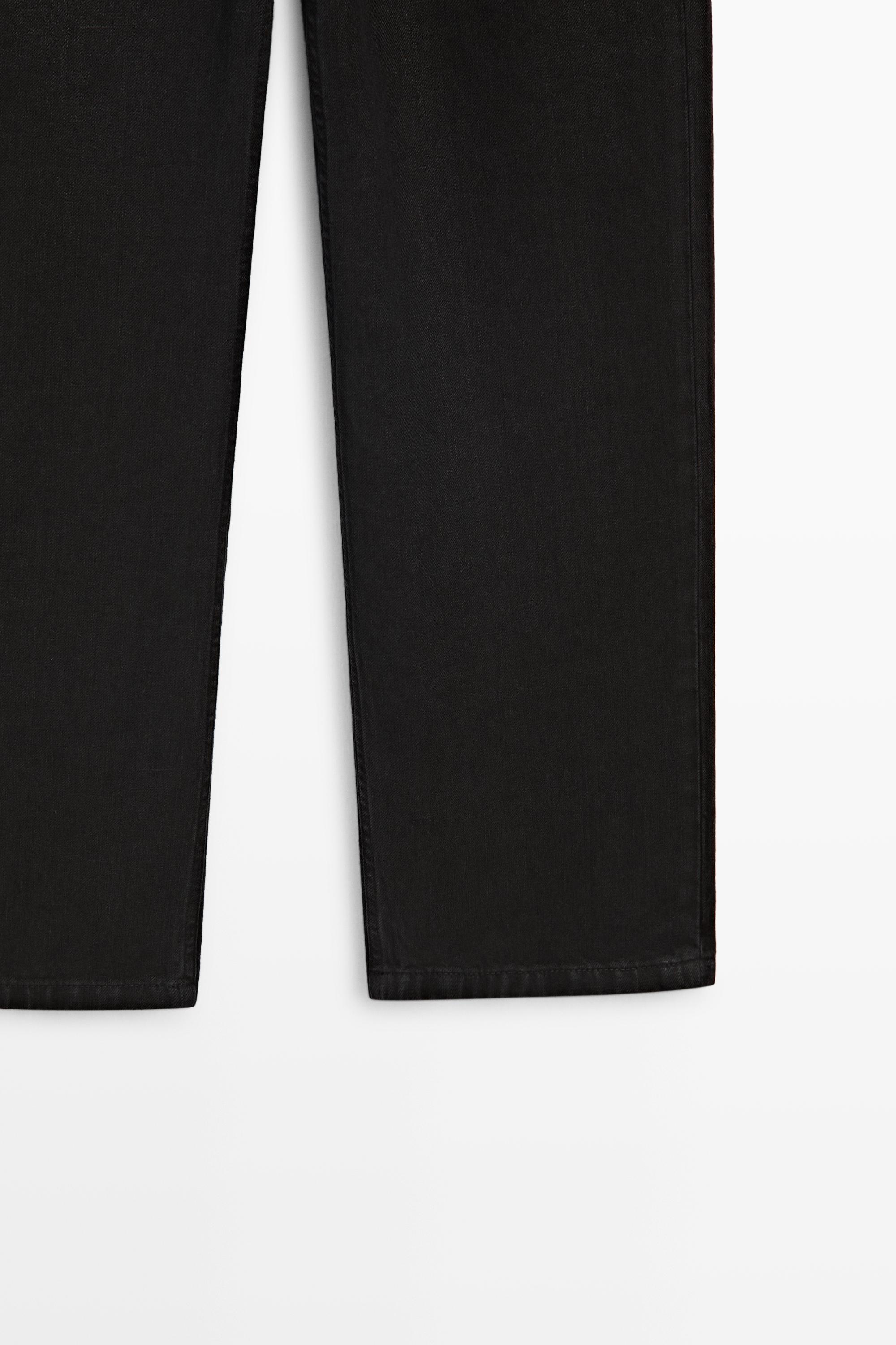 Low-rise cropped straight-leg jeans — BLACK