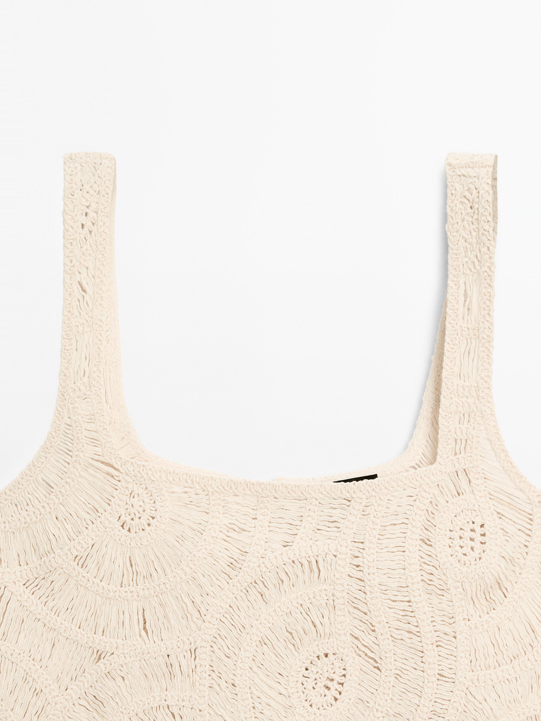 Crochet knit top