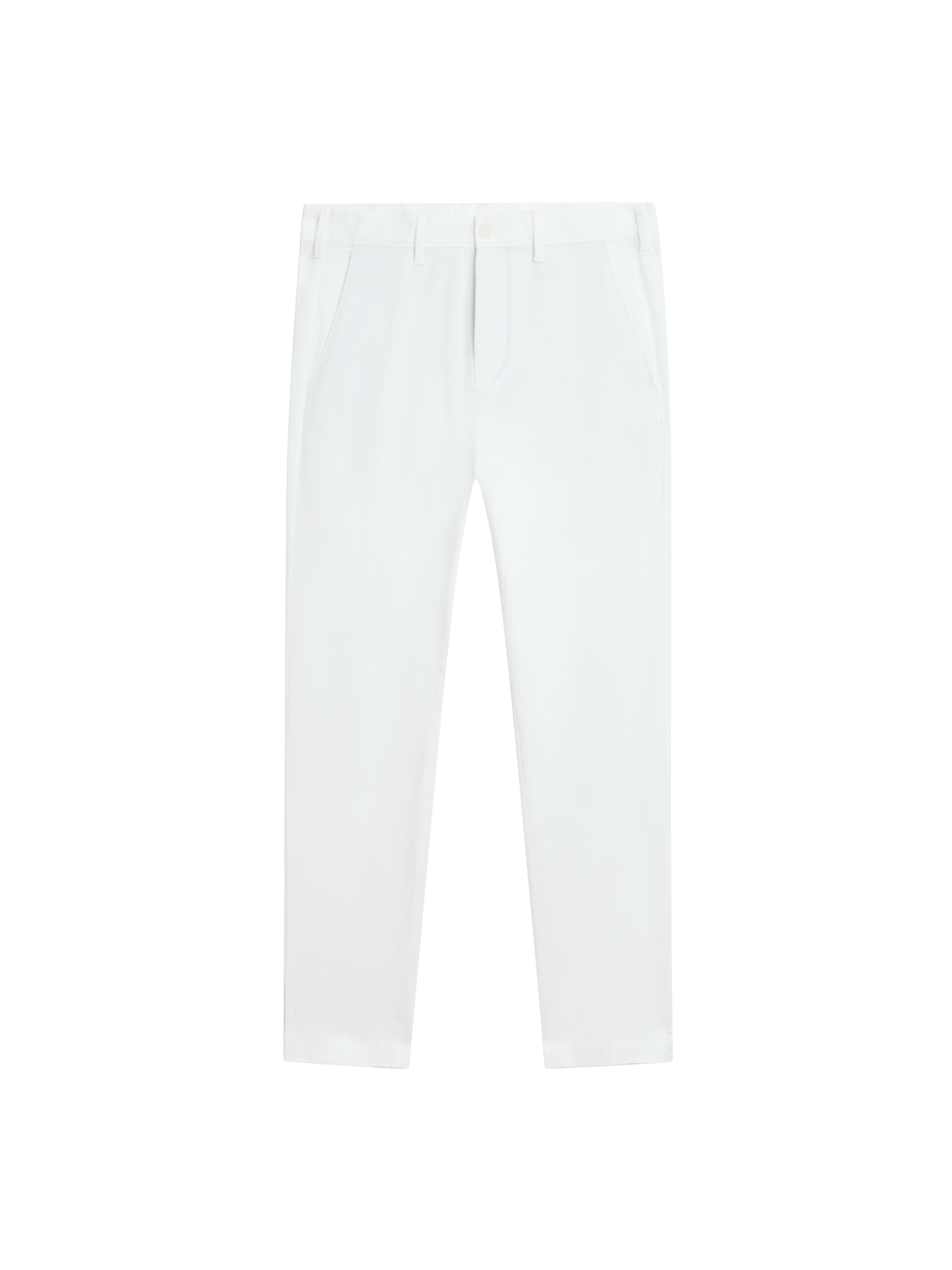 Cotton blend slim fit pants — Off white