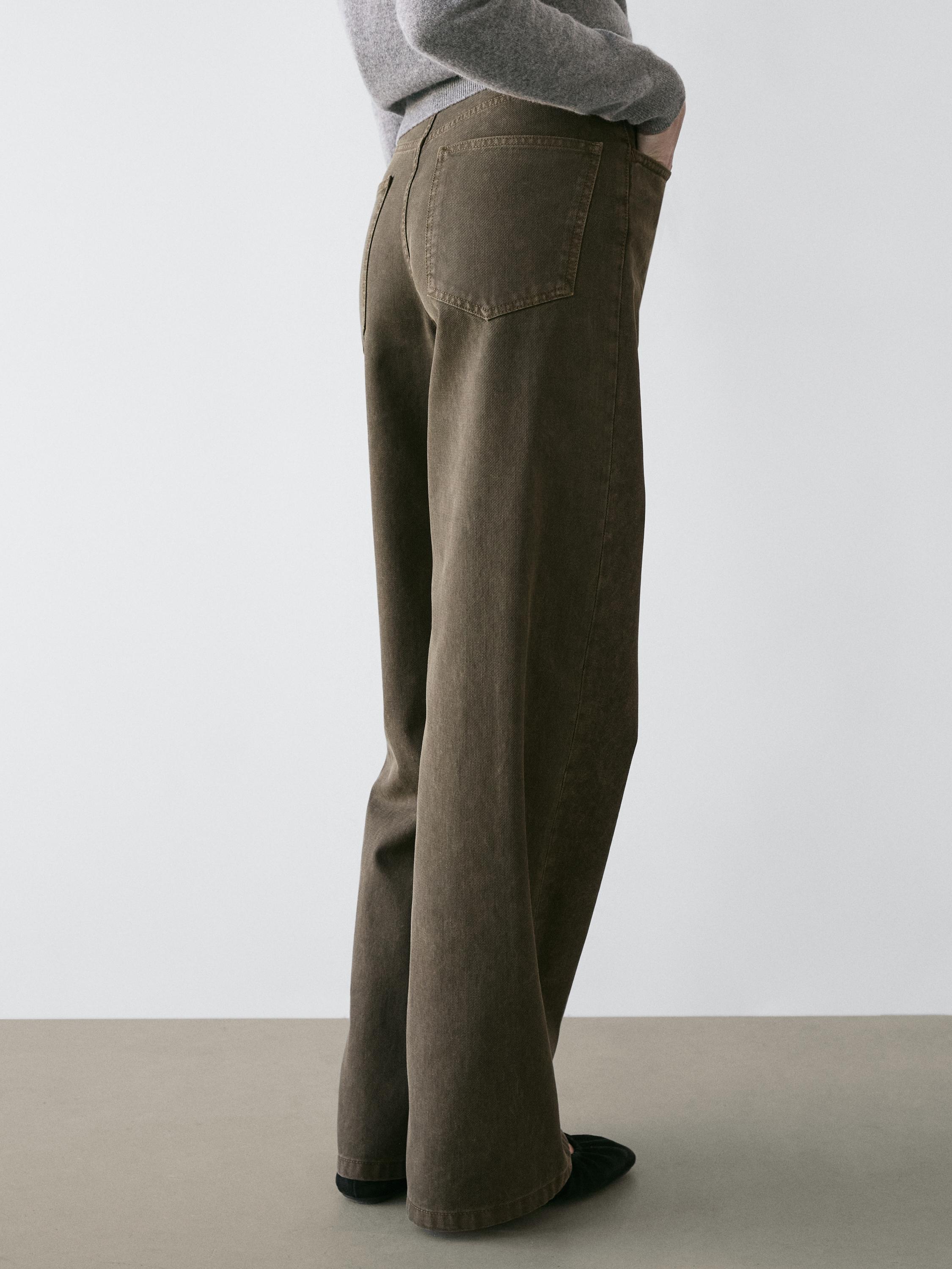 Wide-leg jeans — DARK KHAKI