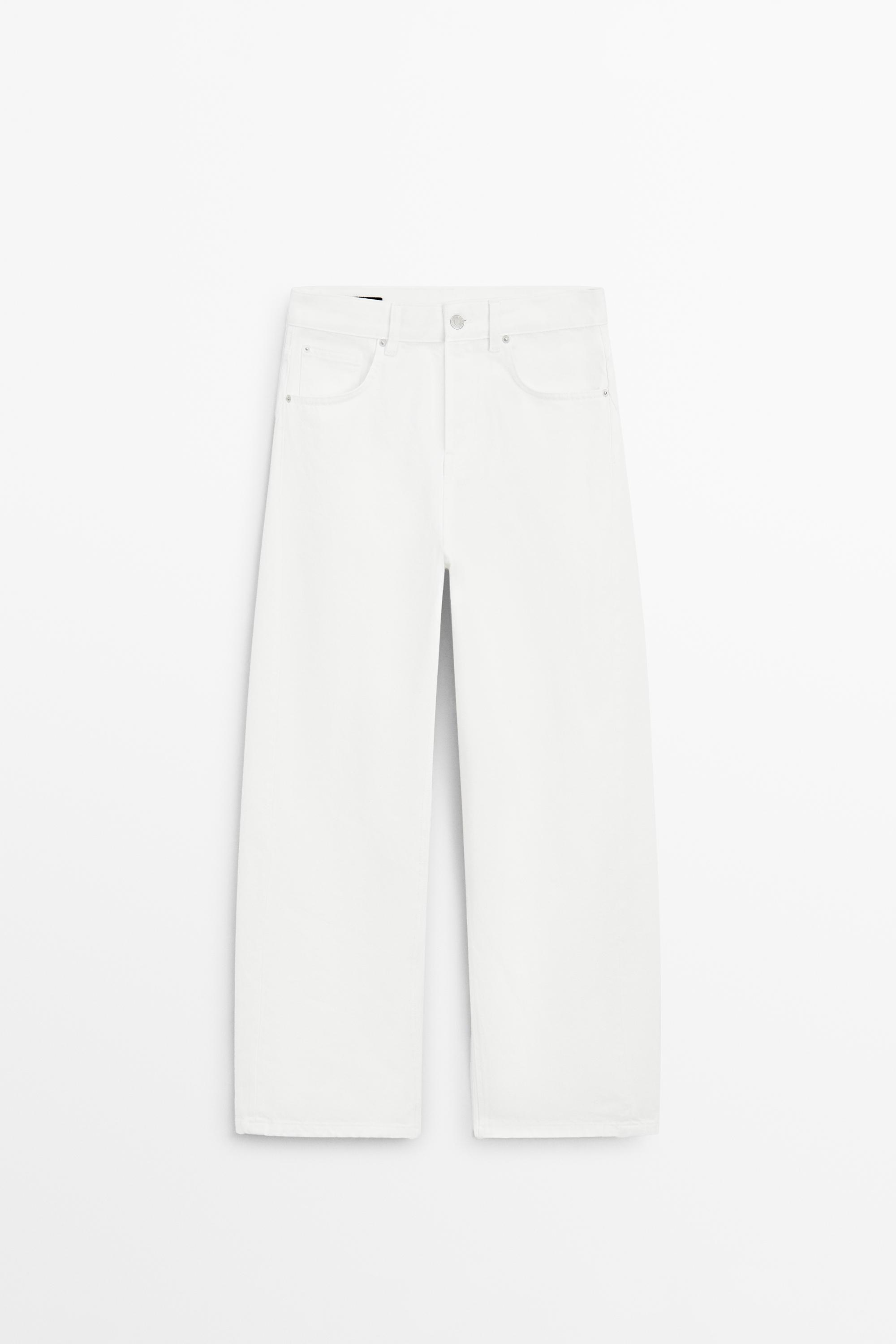 Mid-rise balloon fit jeans — Off white