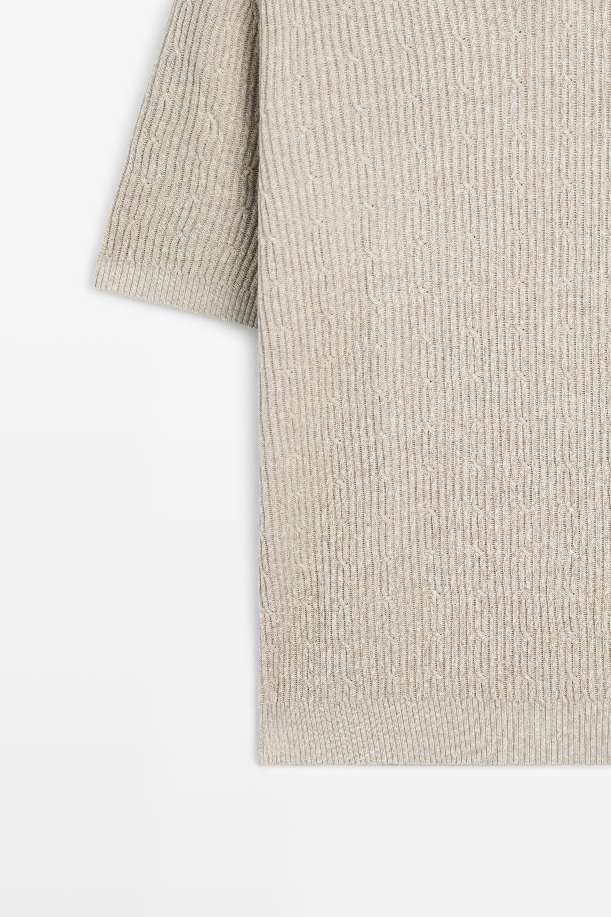 Cable-knit polo sweater - LIMITED EDITION — GREENISH