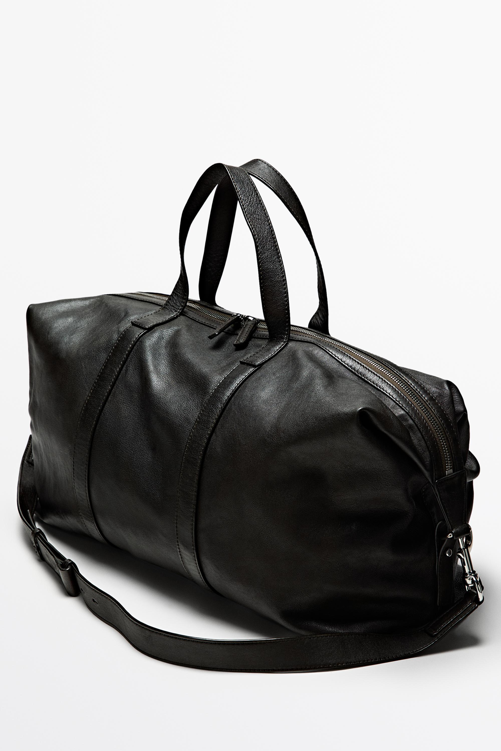 Nappa leather sport bag — KHAKI