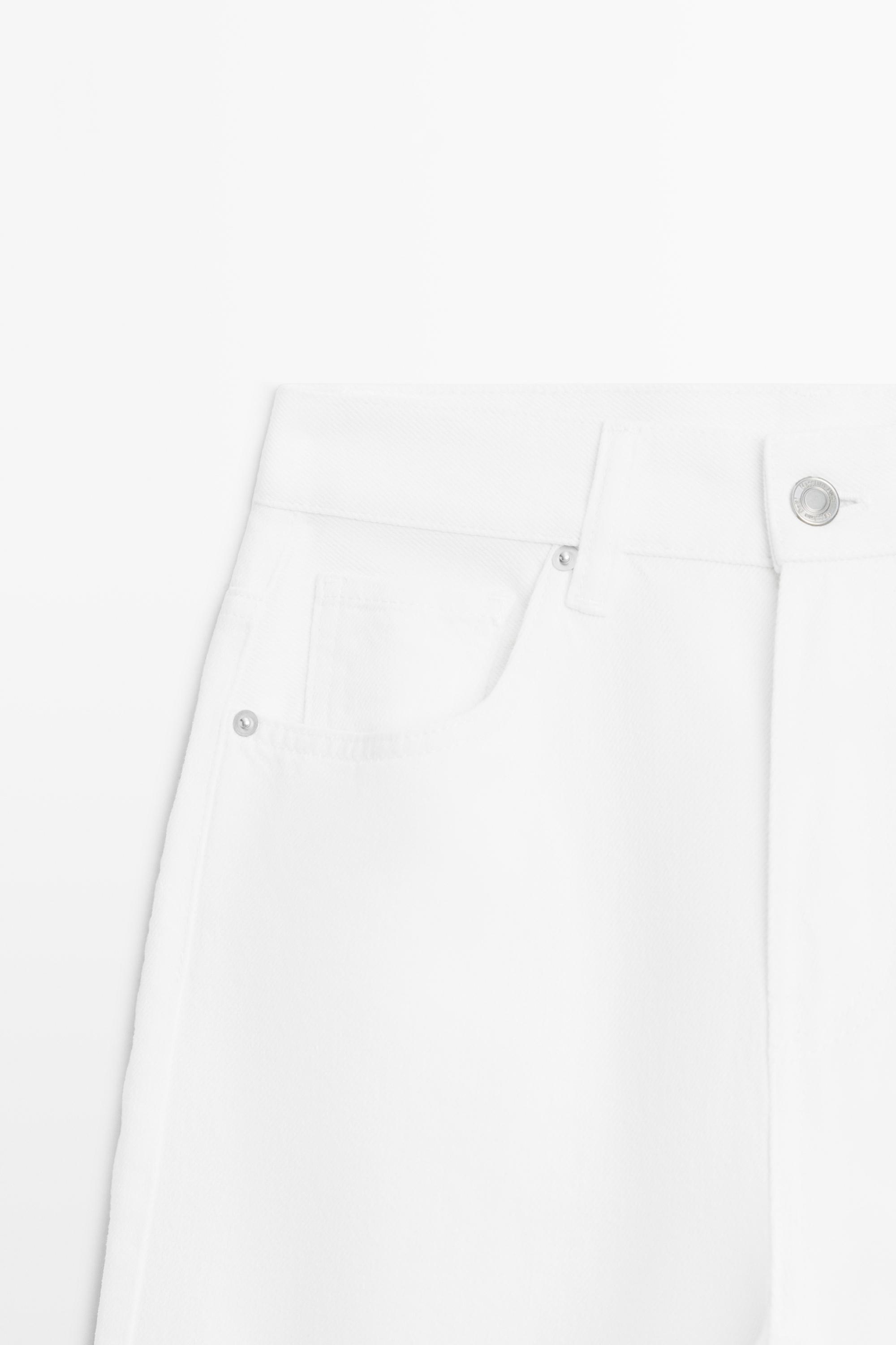 High-waist wide-leg jeans — Off white