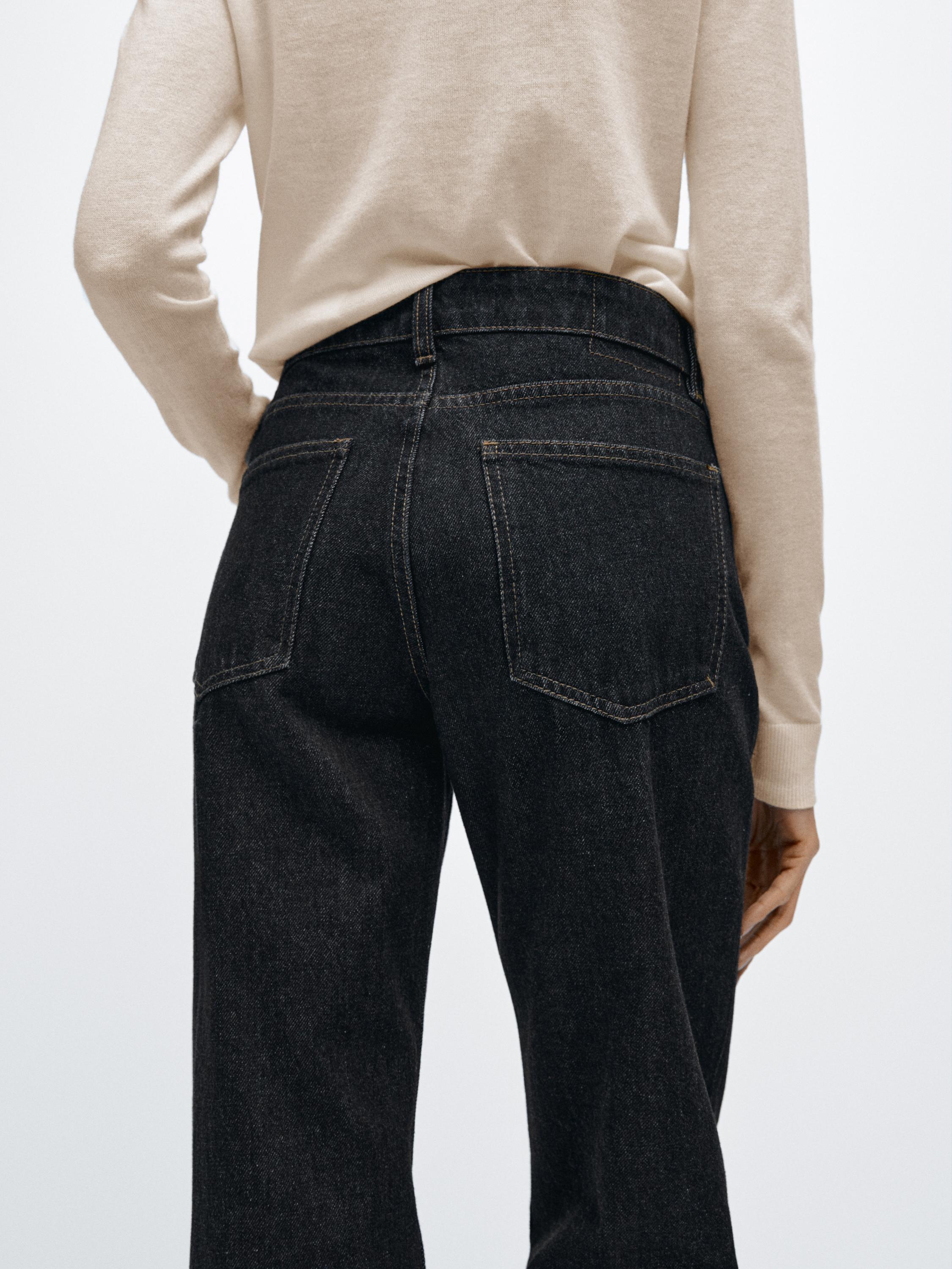 Mid-rise wide-leg jeans — DARK BLUE