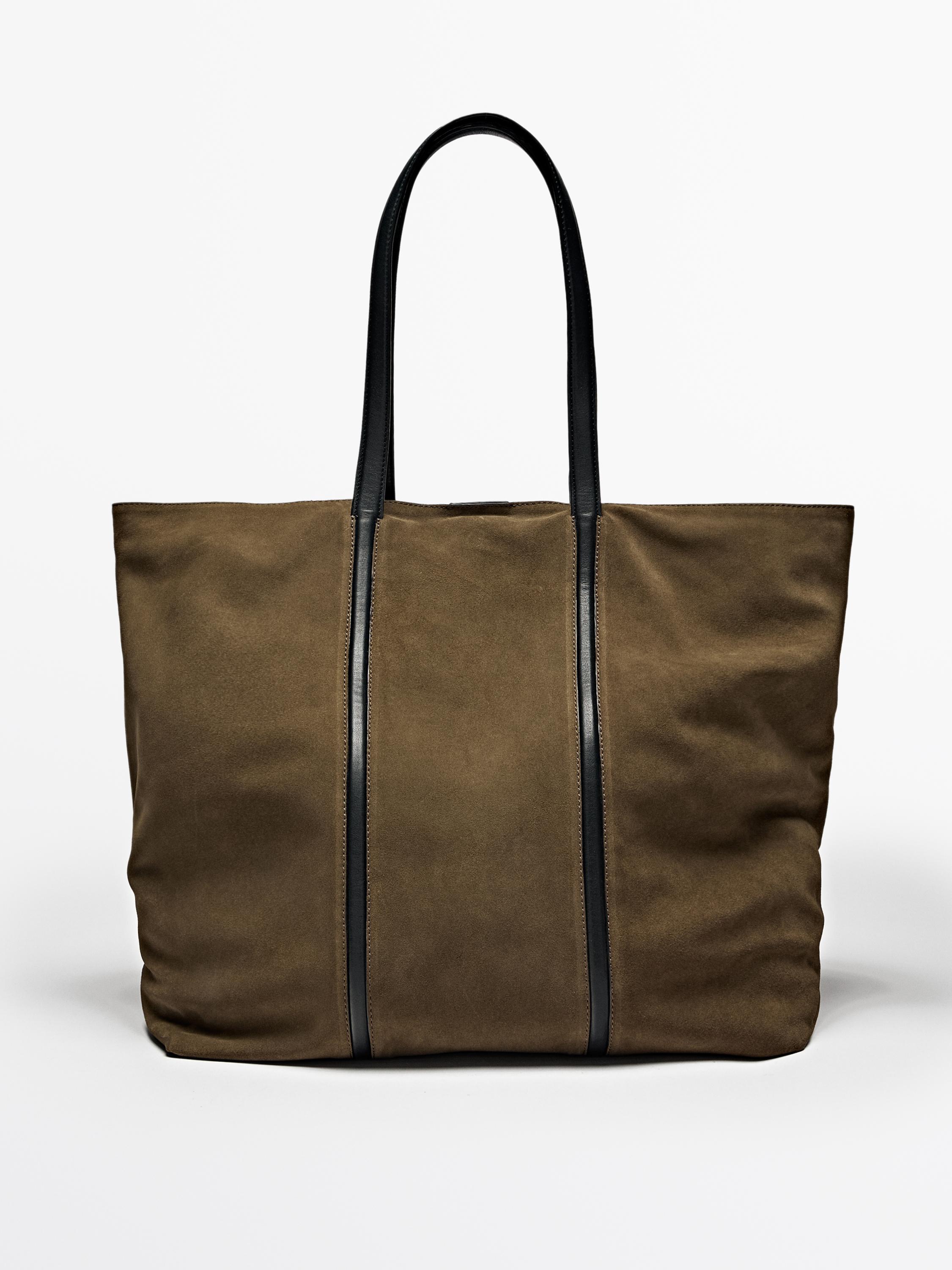 Nappa suede tote bag