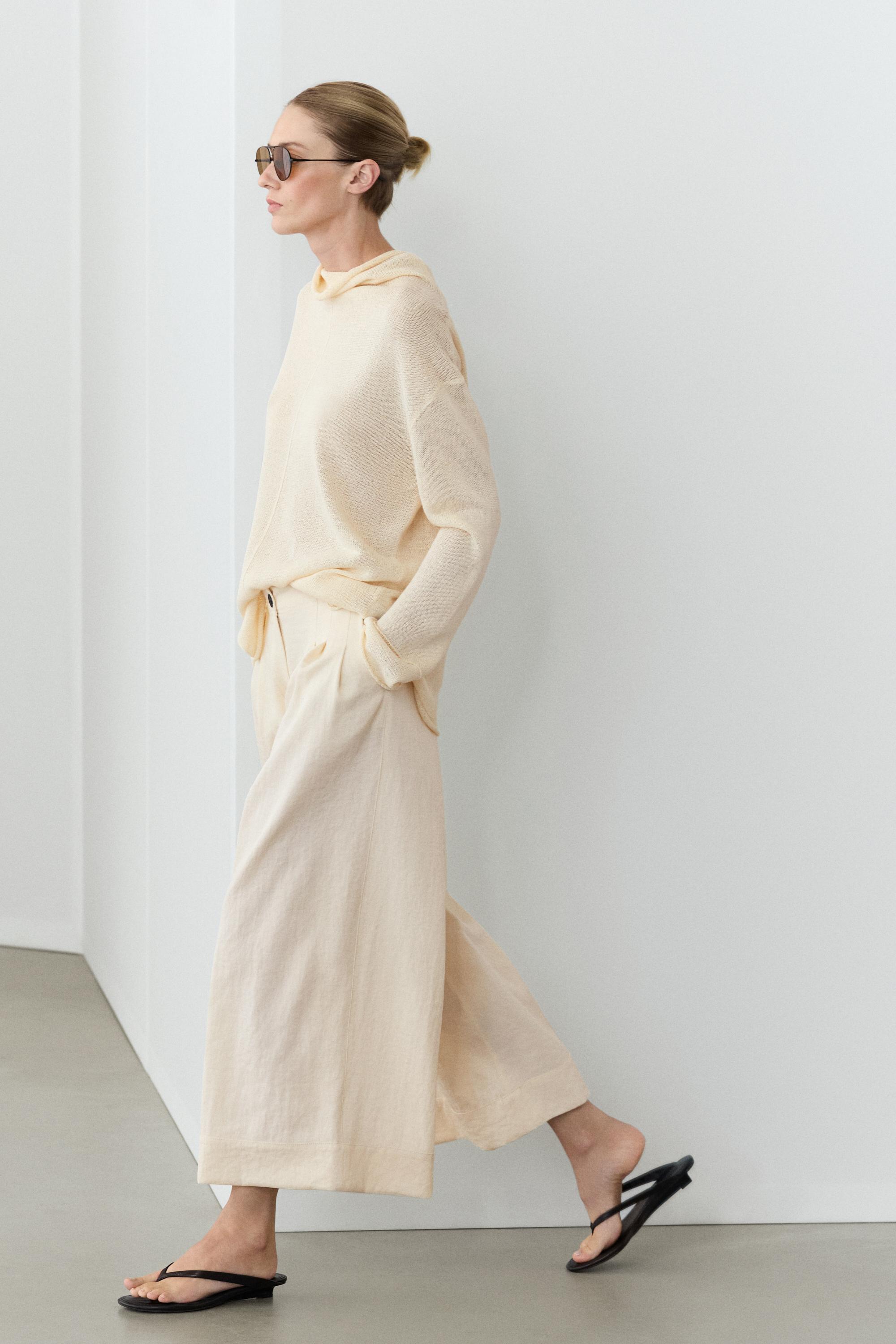 Wide-leg cropped pants — CREAM