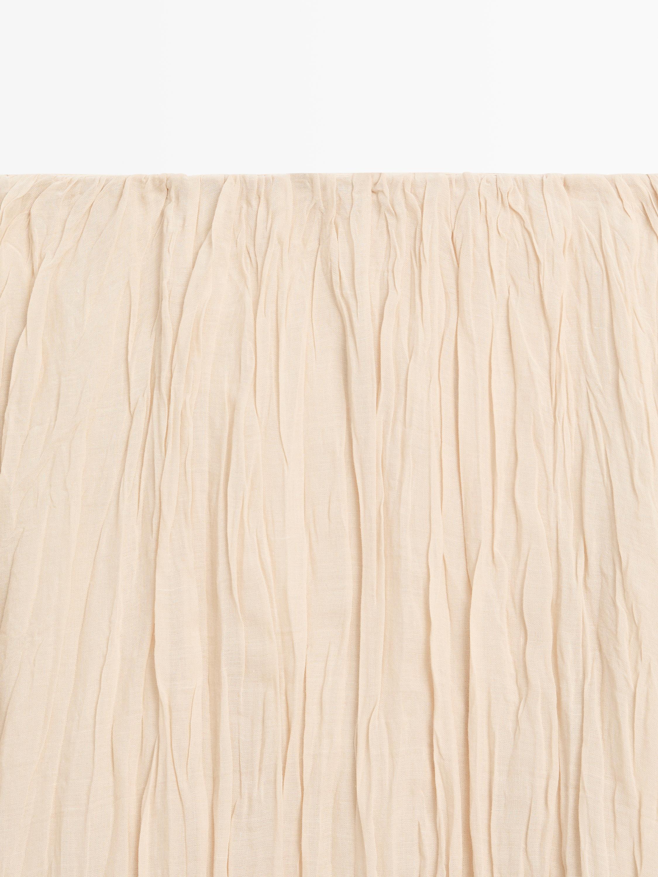 Dökümlü pilili midi etek