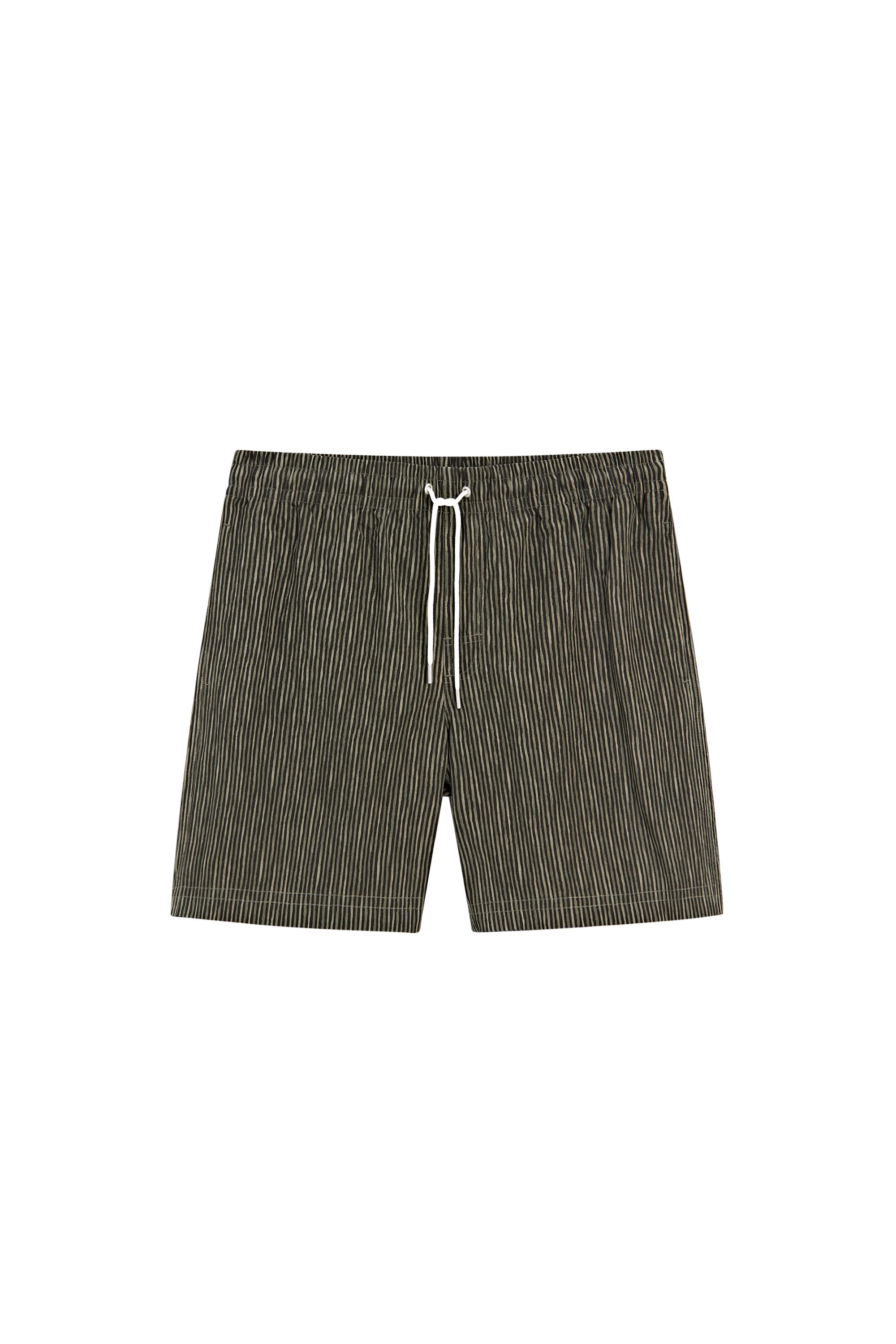 Massimo Dutti Striped Print Swimming Trunks