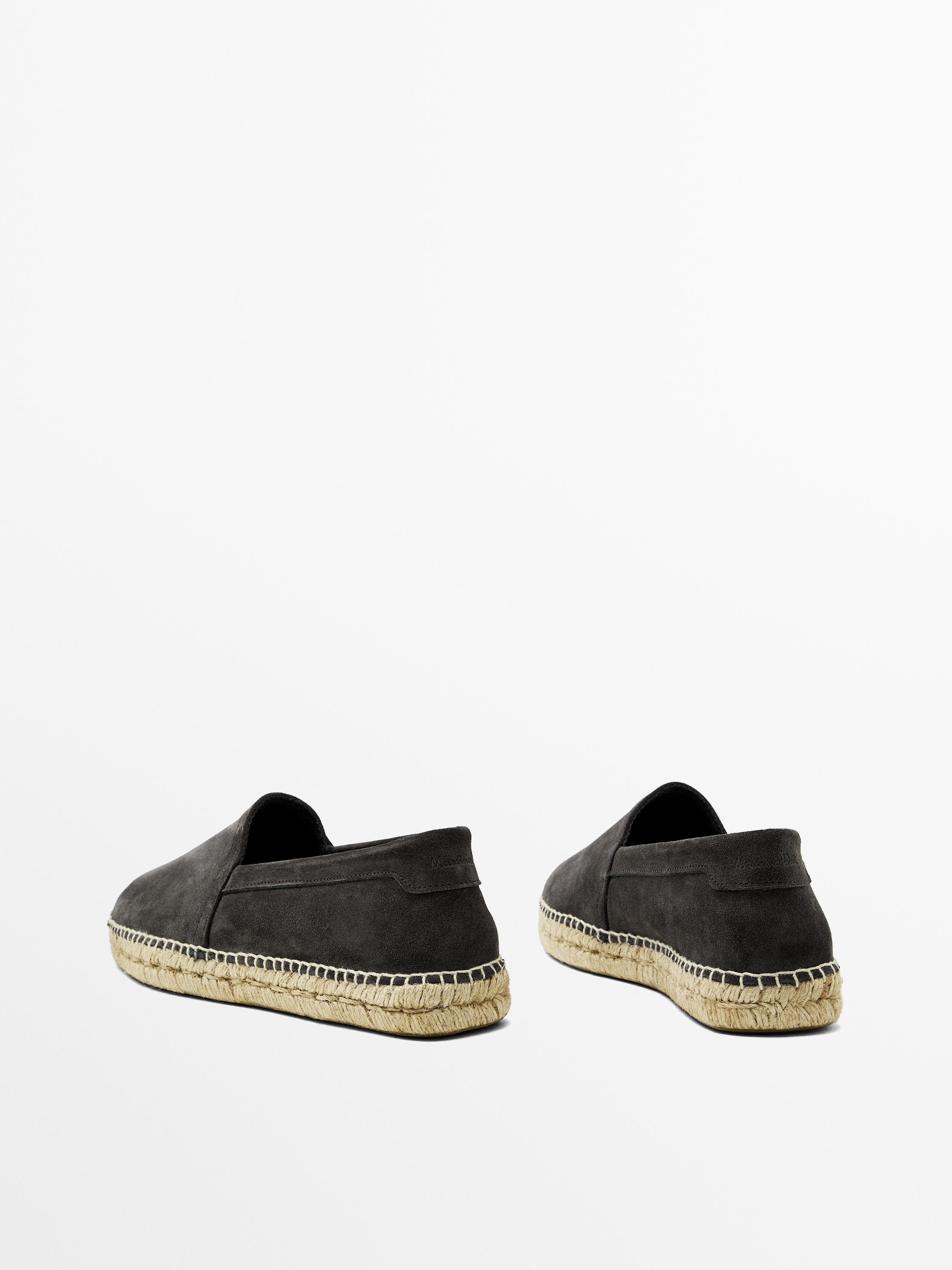 Split suede espadrilles