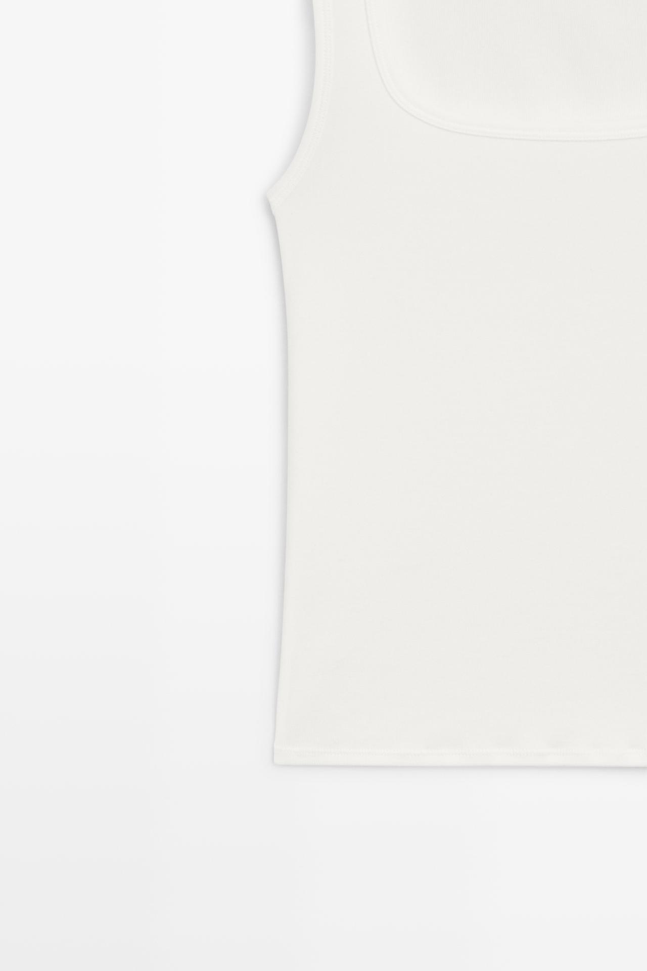 Square Neck Top — Off white