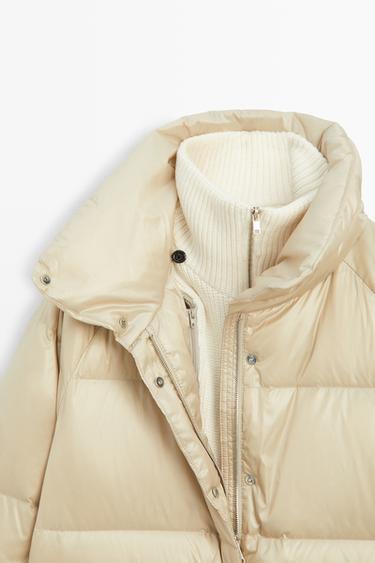 High-neck down jacket — CREAM 9