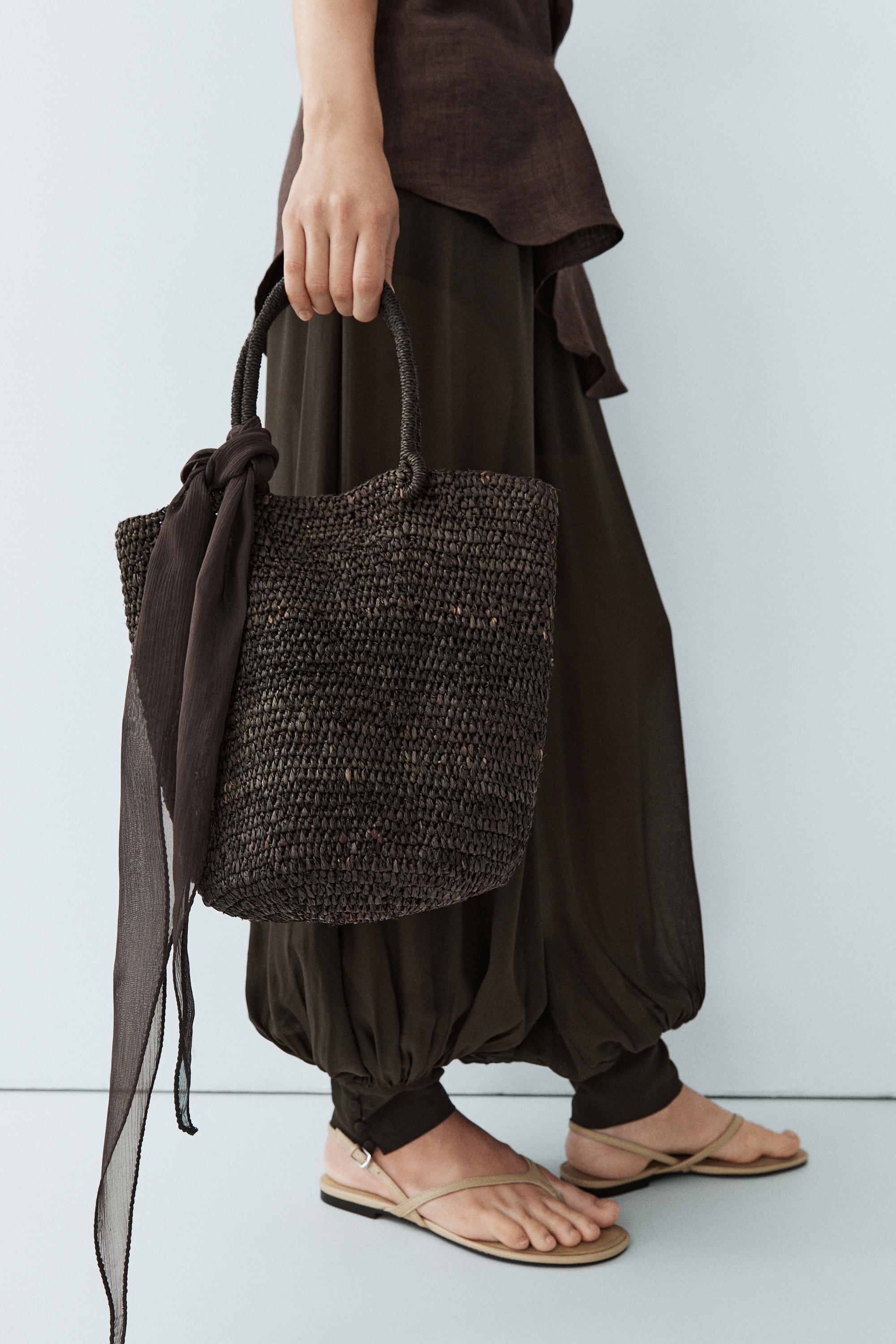 Fluid linen blend crossover kimono — BROWN