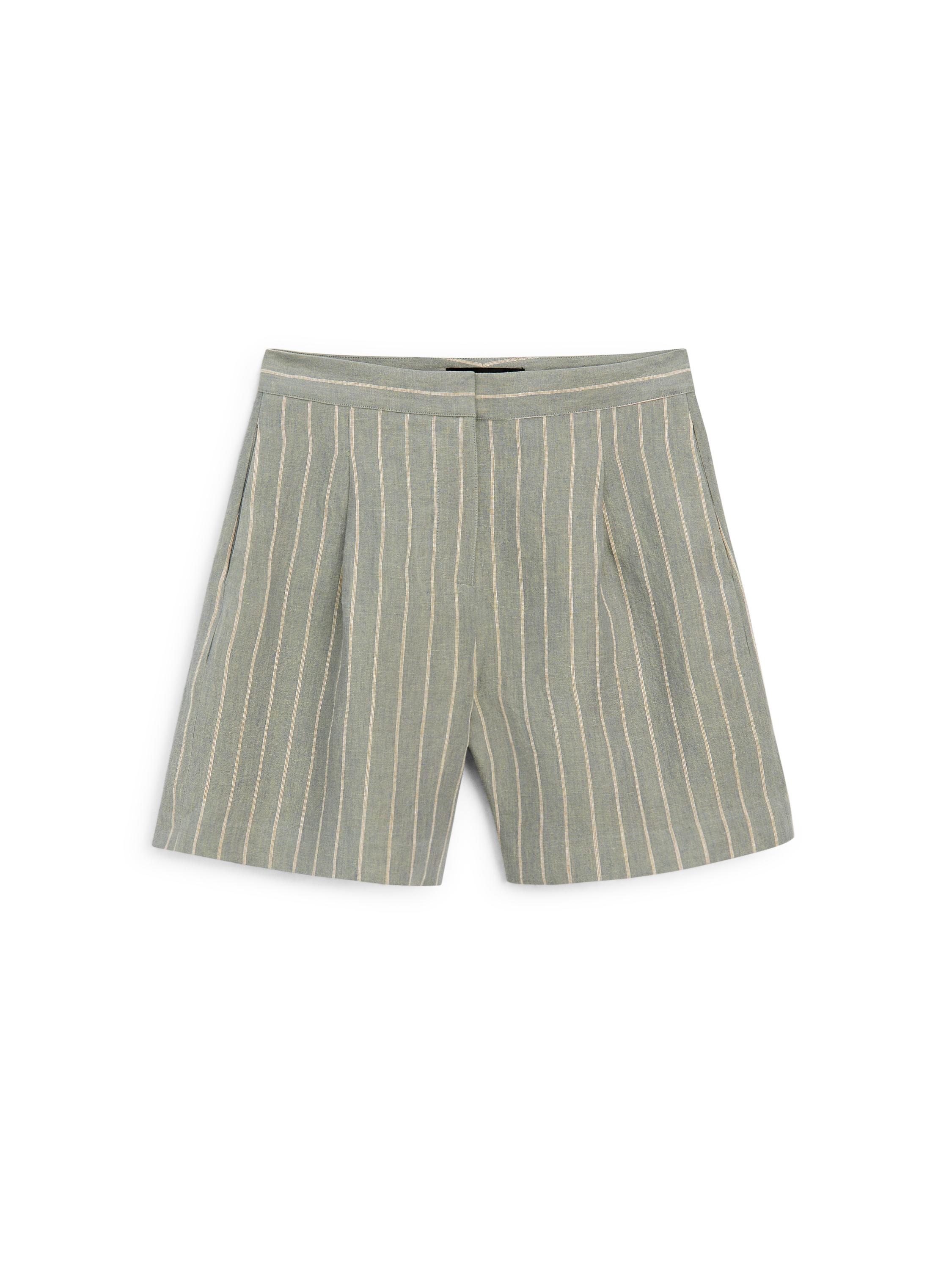 Short linen Bermuda shorts — PISTACHIO