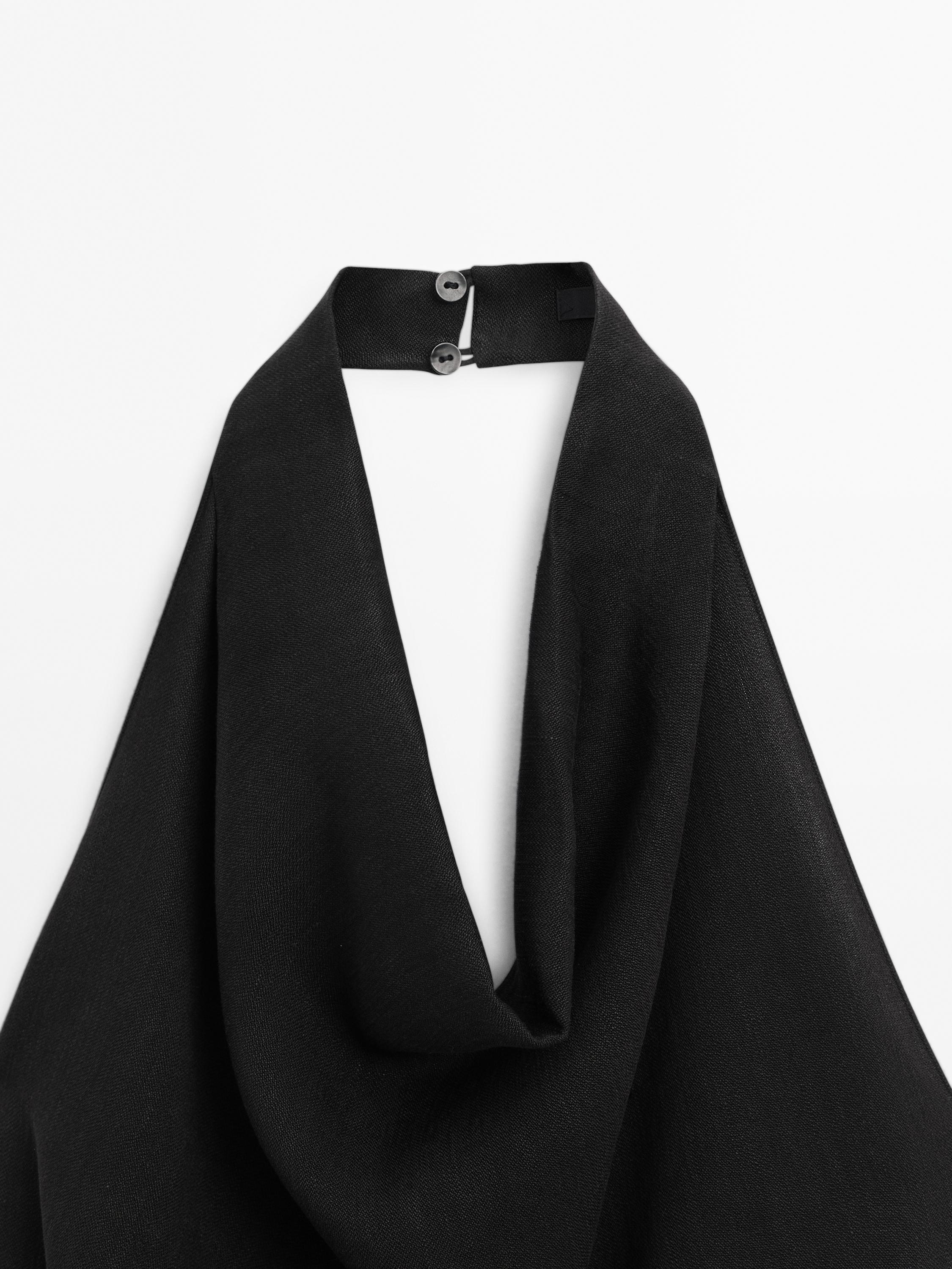 Top halter detalle frunce