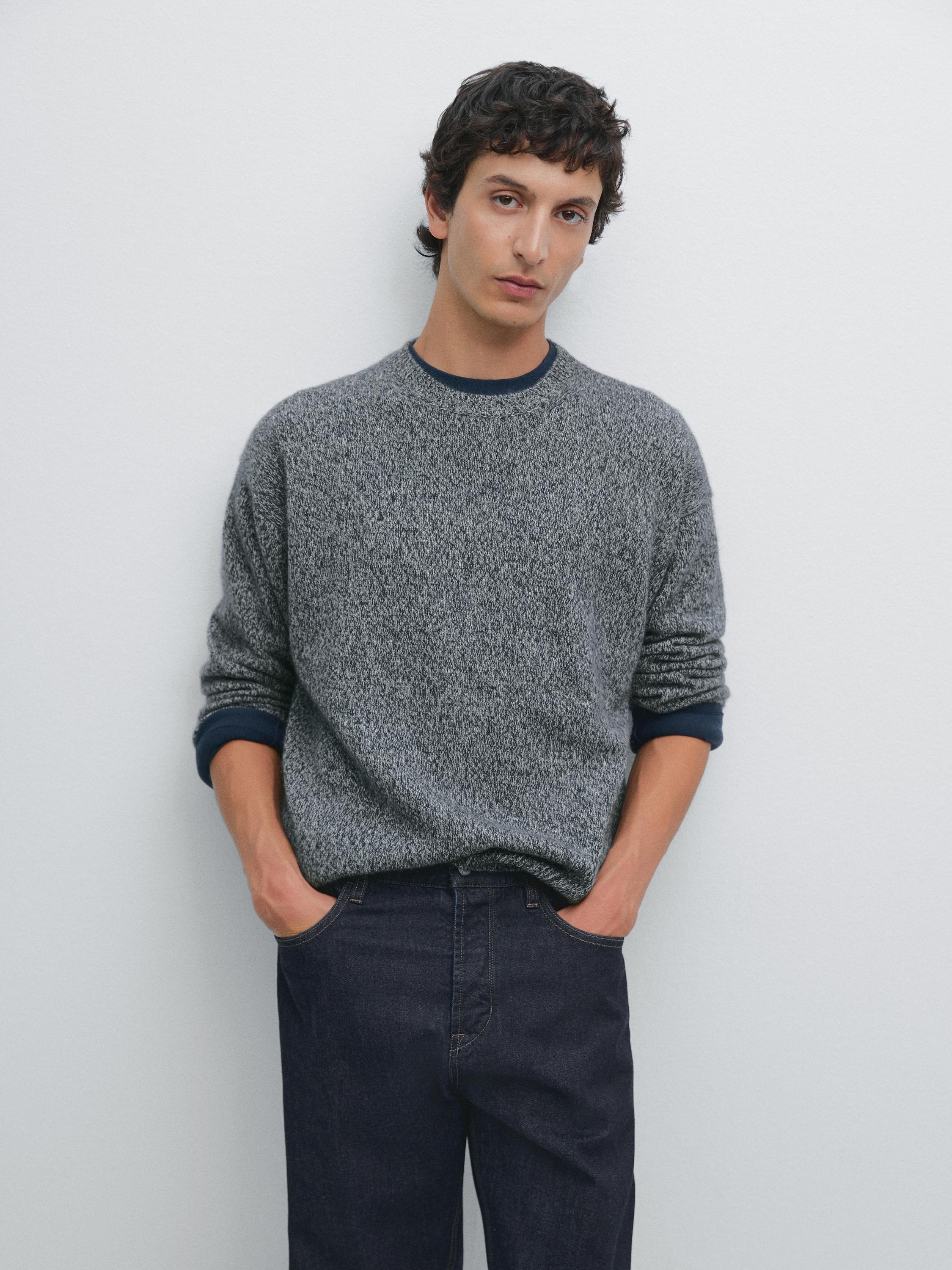 100% 喀什米爾山羊絨圓領針織衫