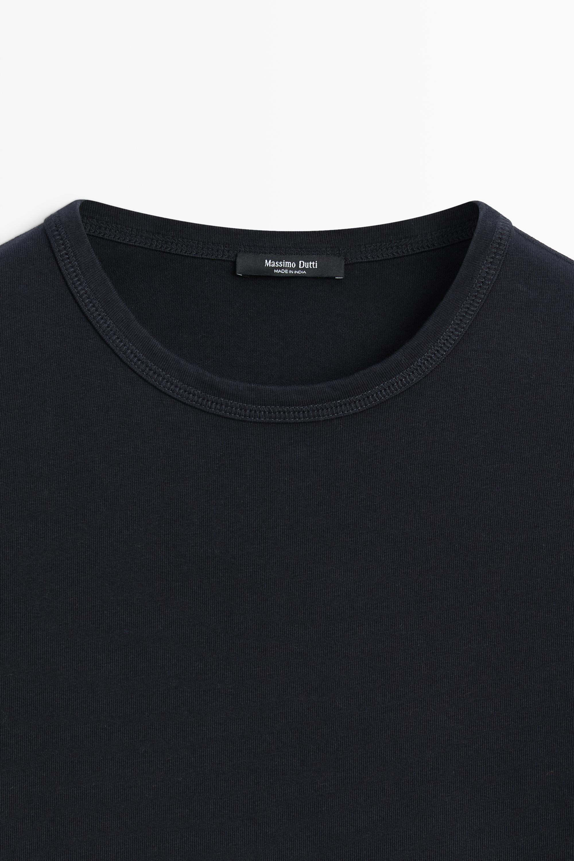 100% cotton short sleeve T-shirt — NAVY BLUE