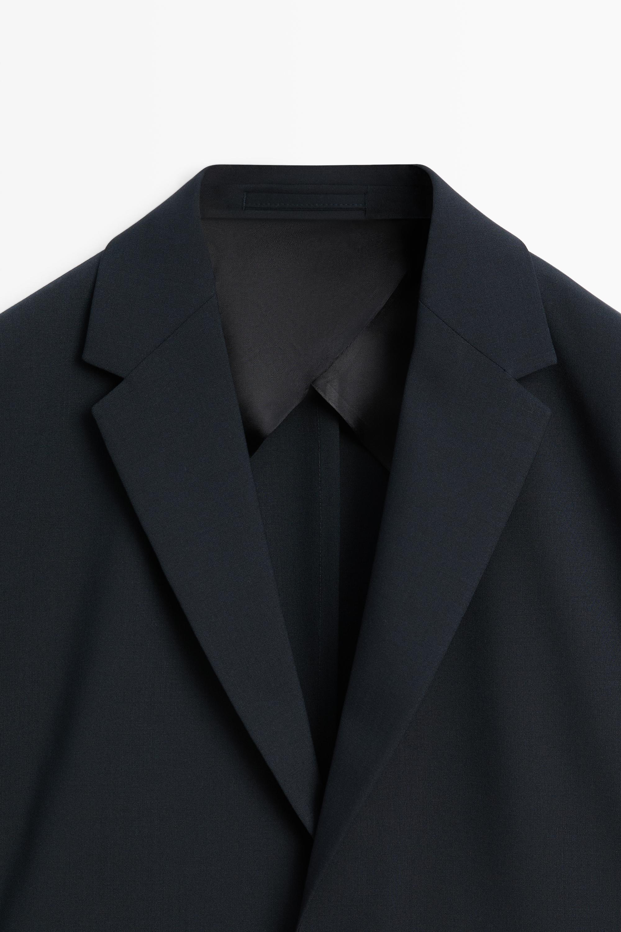 Wool blend suit blazer — NAVY BLUE