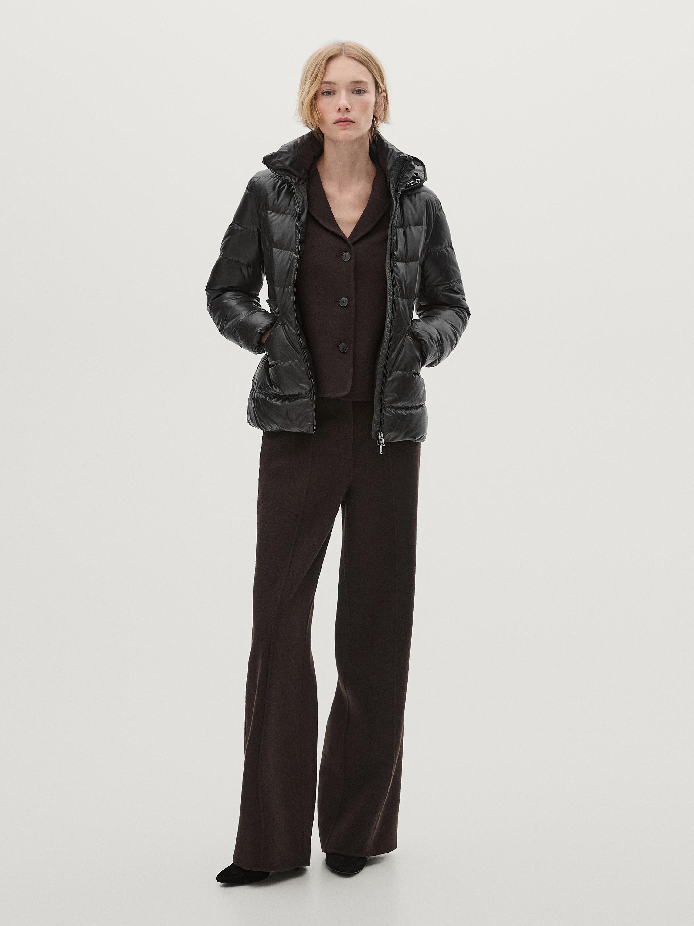 Hooded puffer jacket · Black · Coats And Jackets | Massimo Dutti