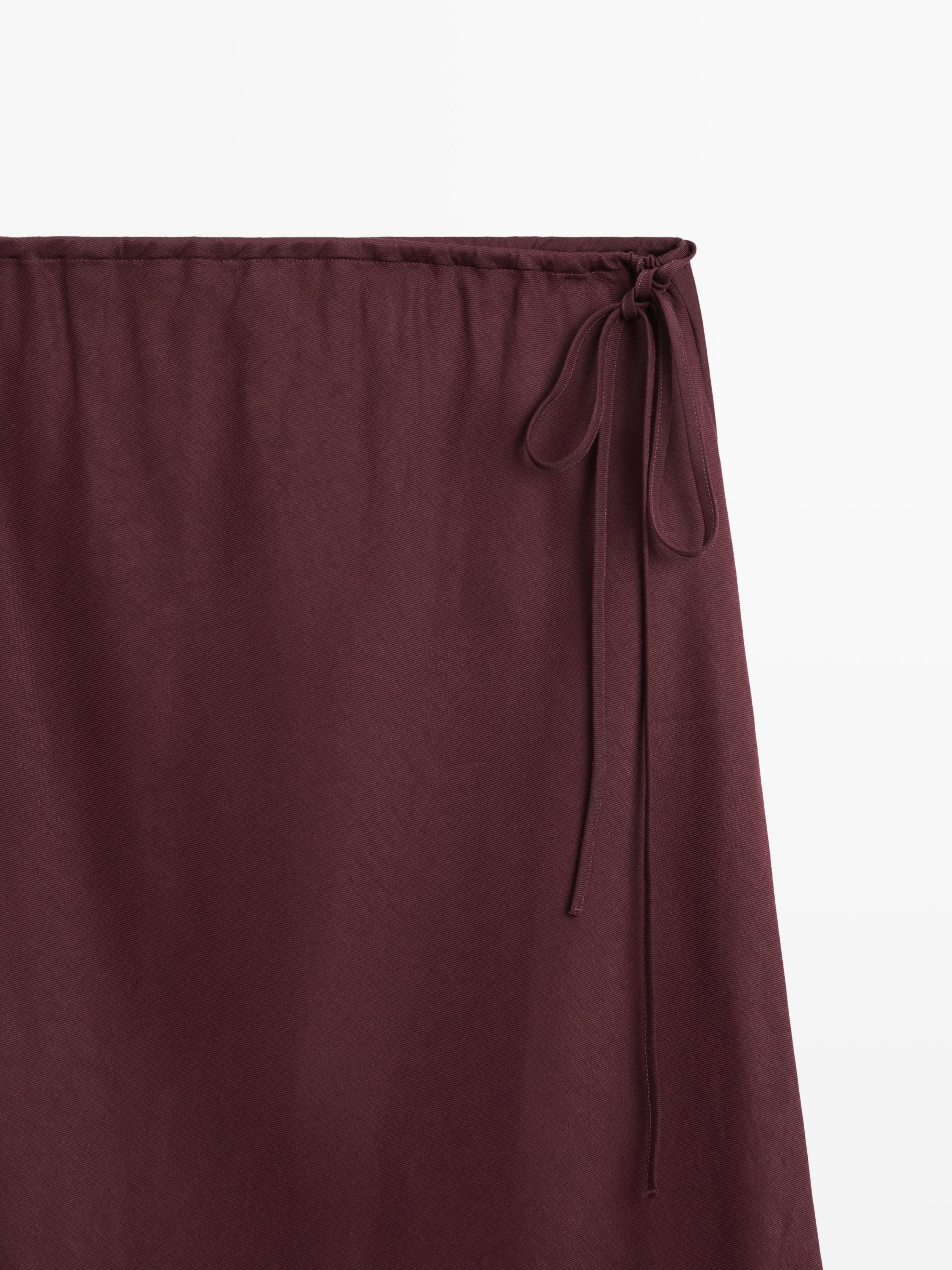 Pareo midi skirt — MAROON