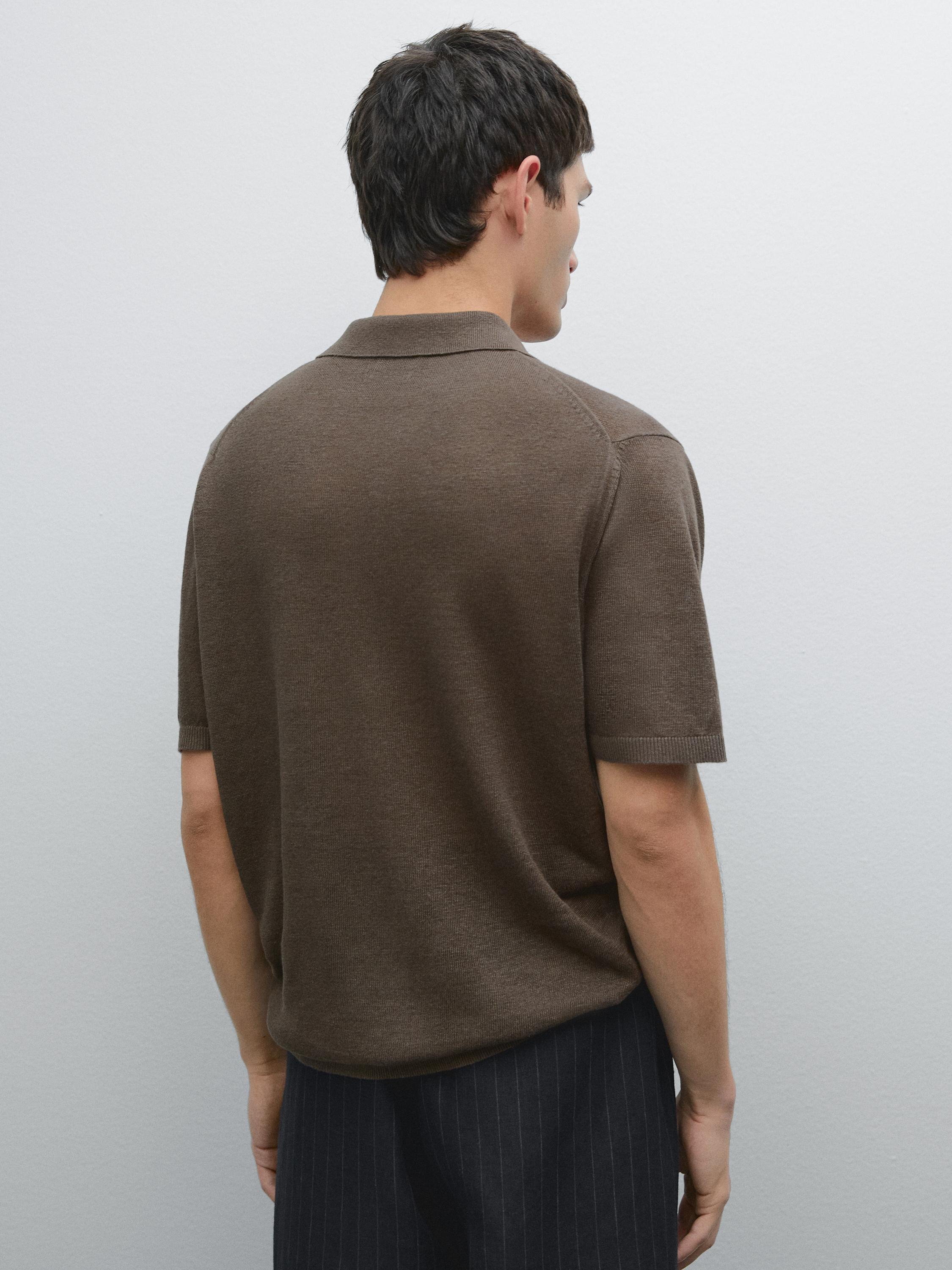 Polo en maille de lin