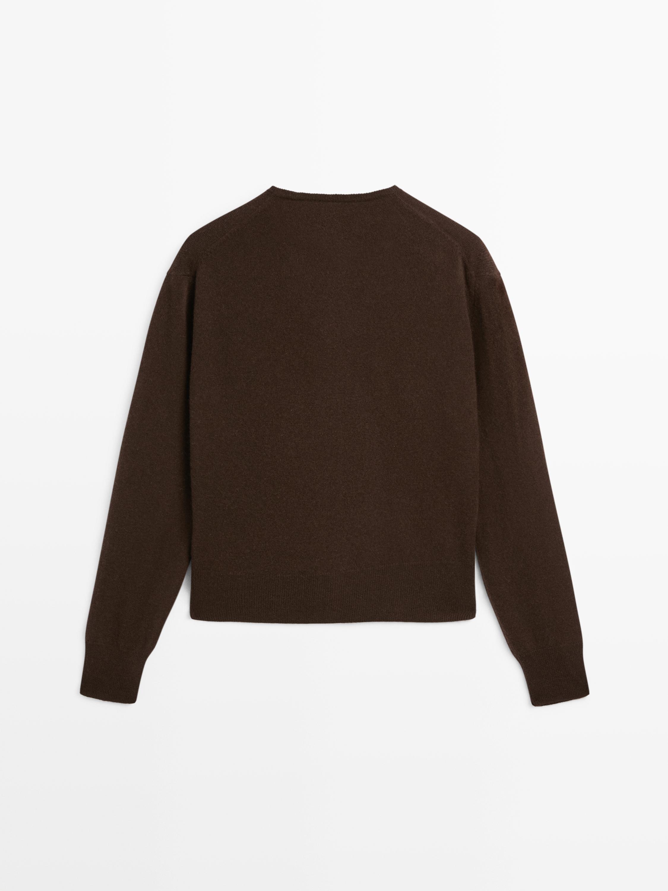 Wool blend knit cardigan