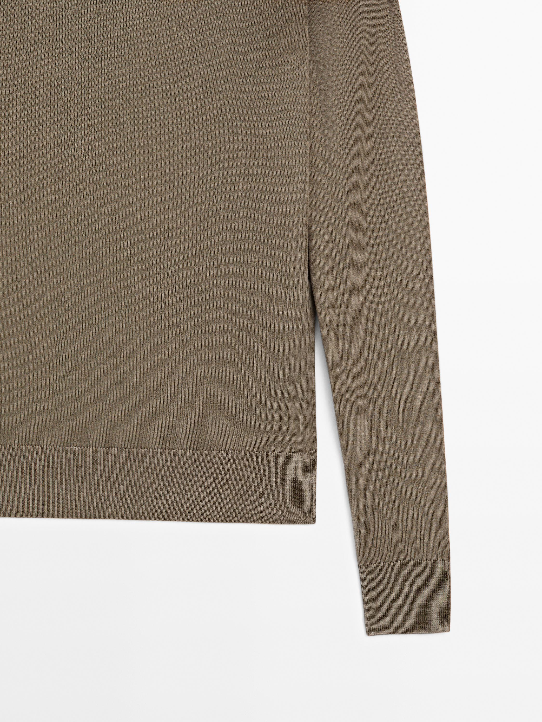 Cotton blend knit sweater