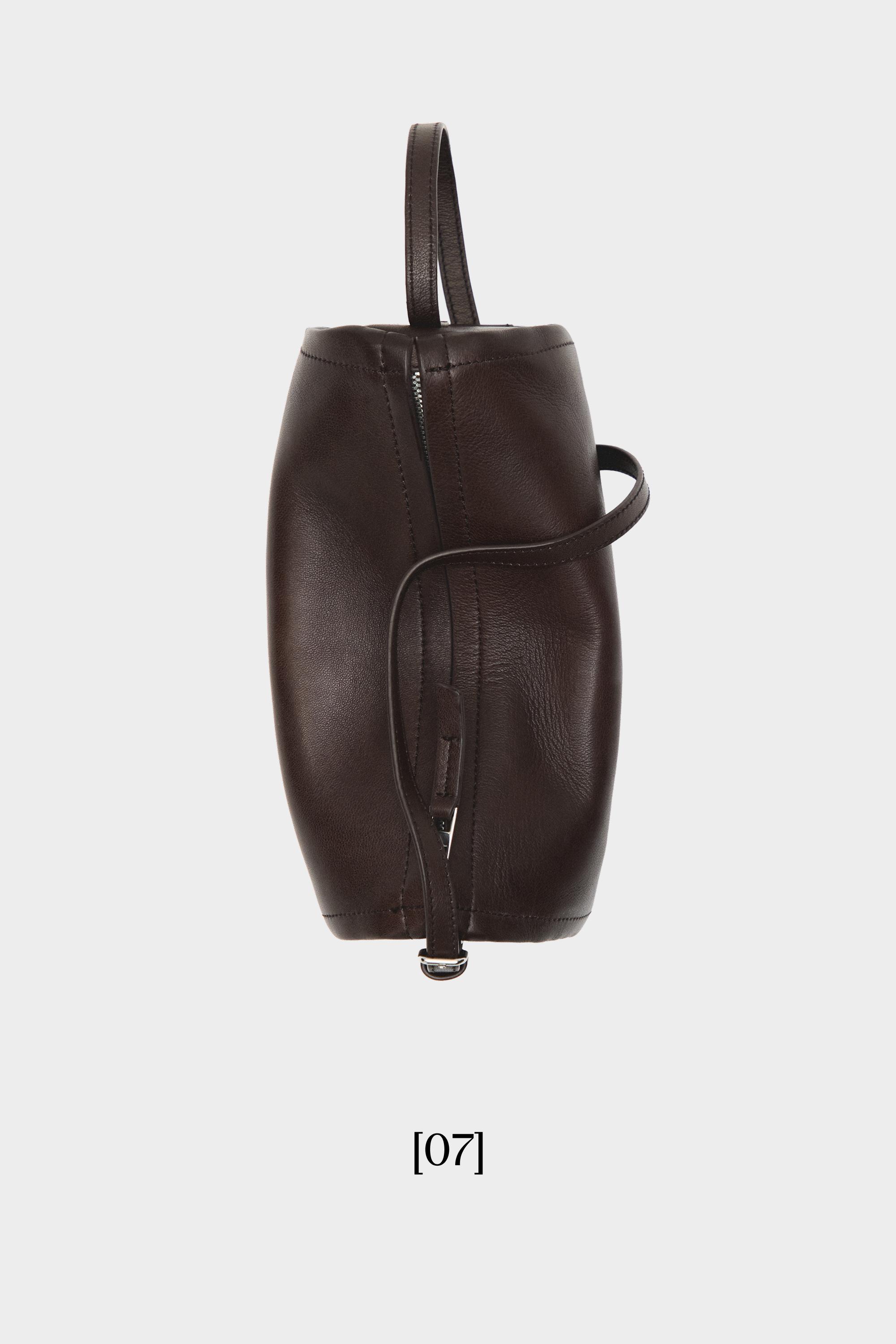 Nappa leather crossbody bag — BROWN