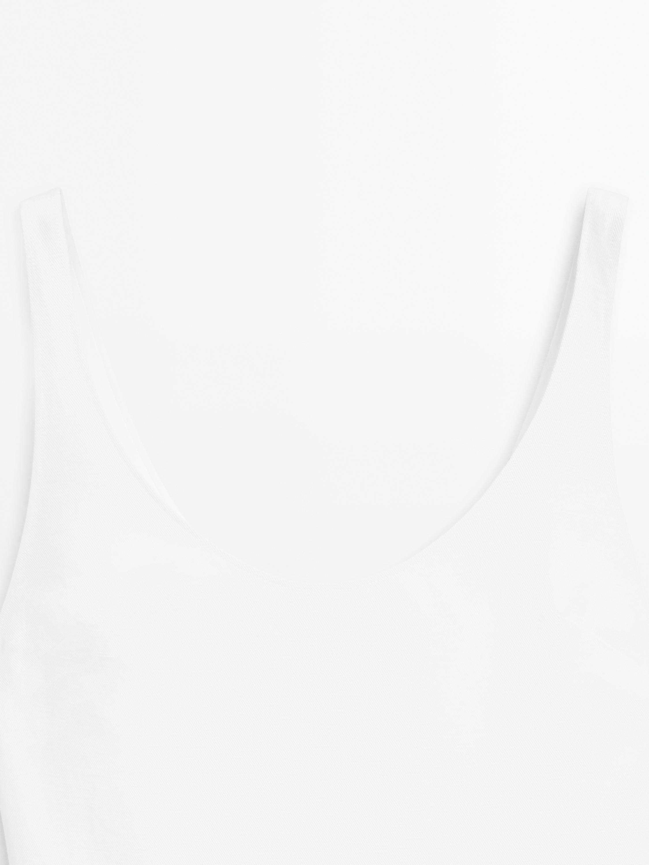Vestido midi com roda em mistura de algodão