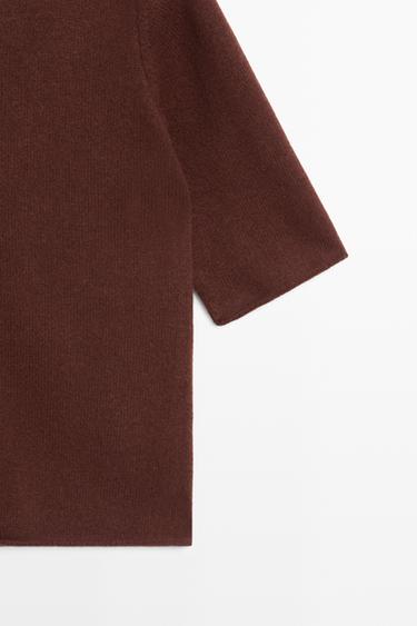100% wool funnel neck knit cardigan — MAROON 7