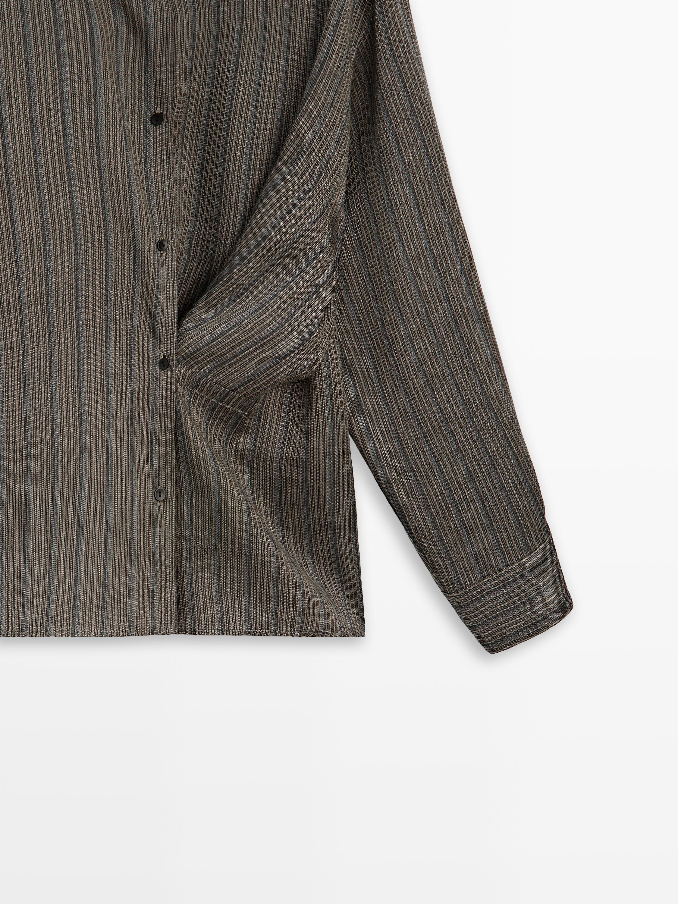 Striped flowing shirt