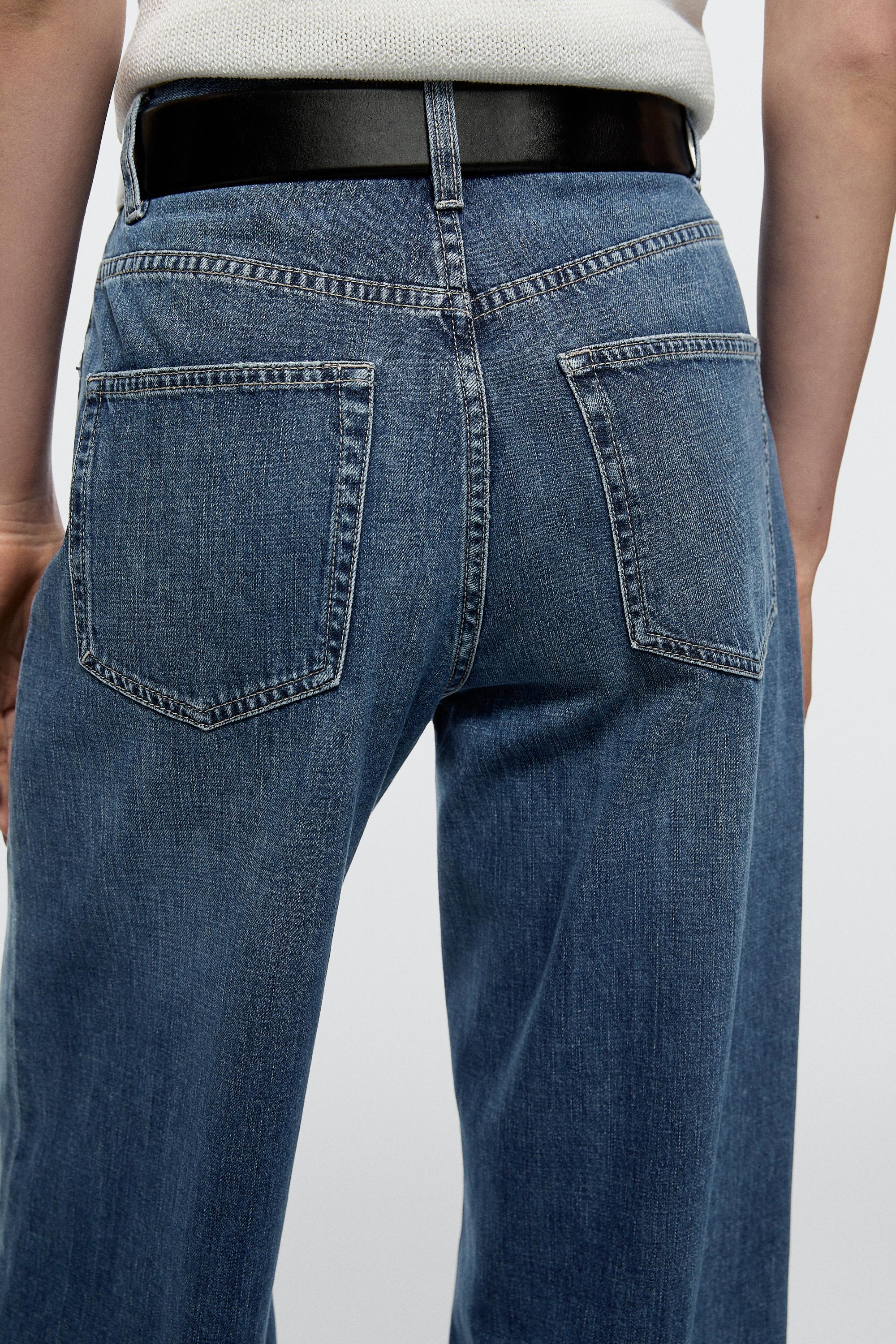 High-waist wide-leg jeans — MEDIUM BLUE