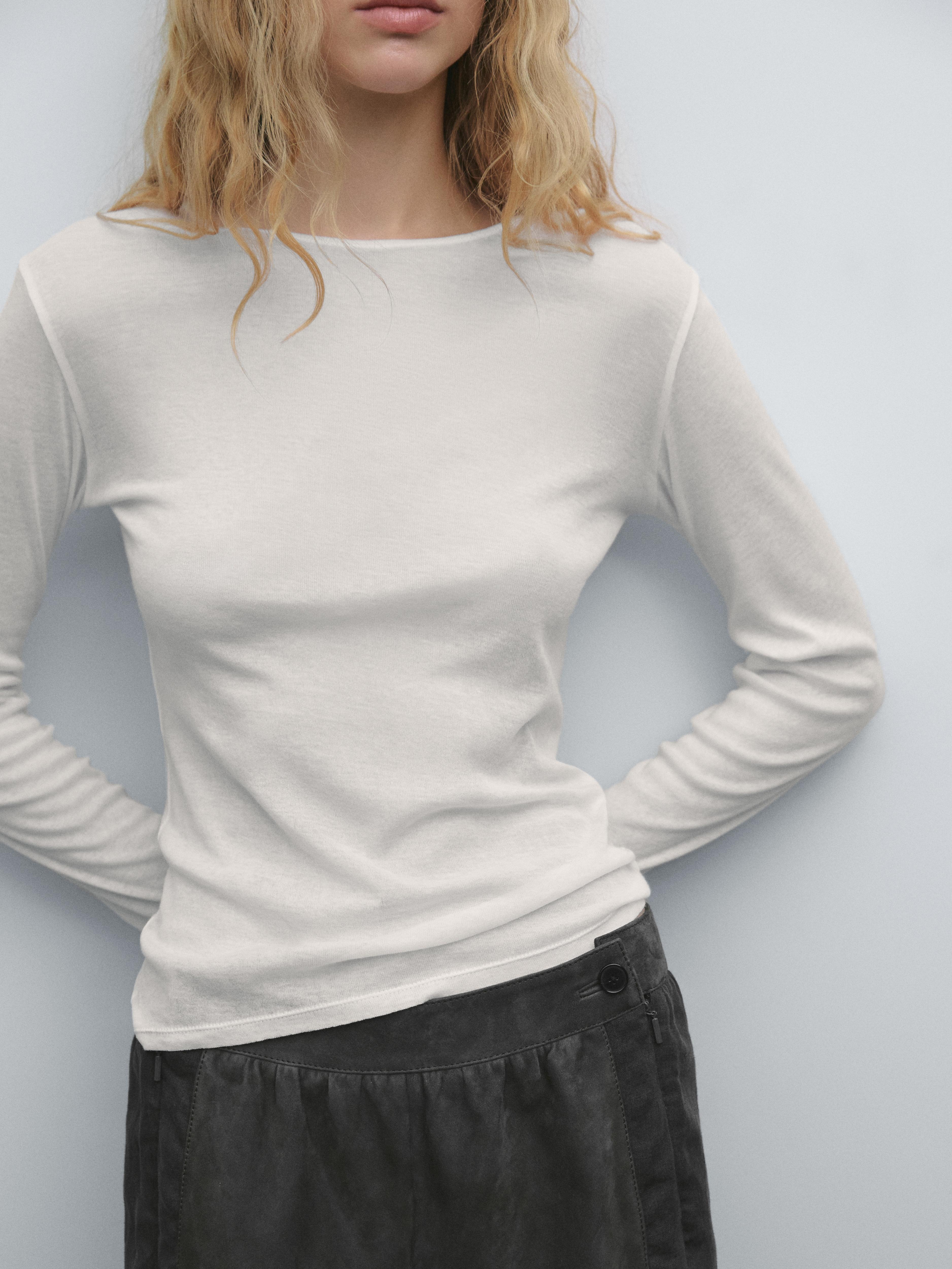 T-shirt fin 100 % coton