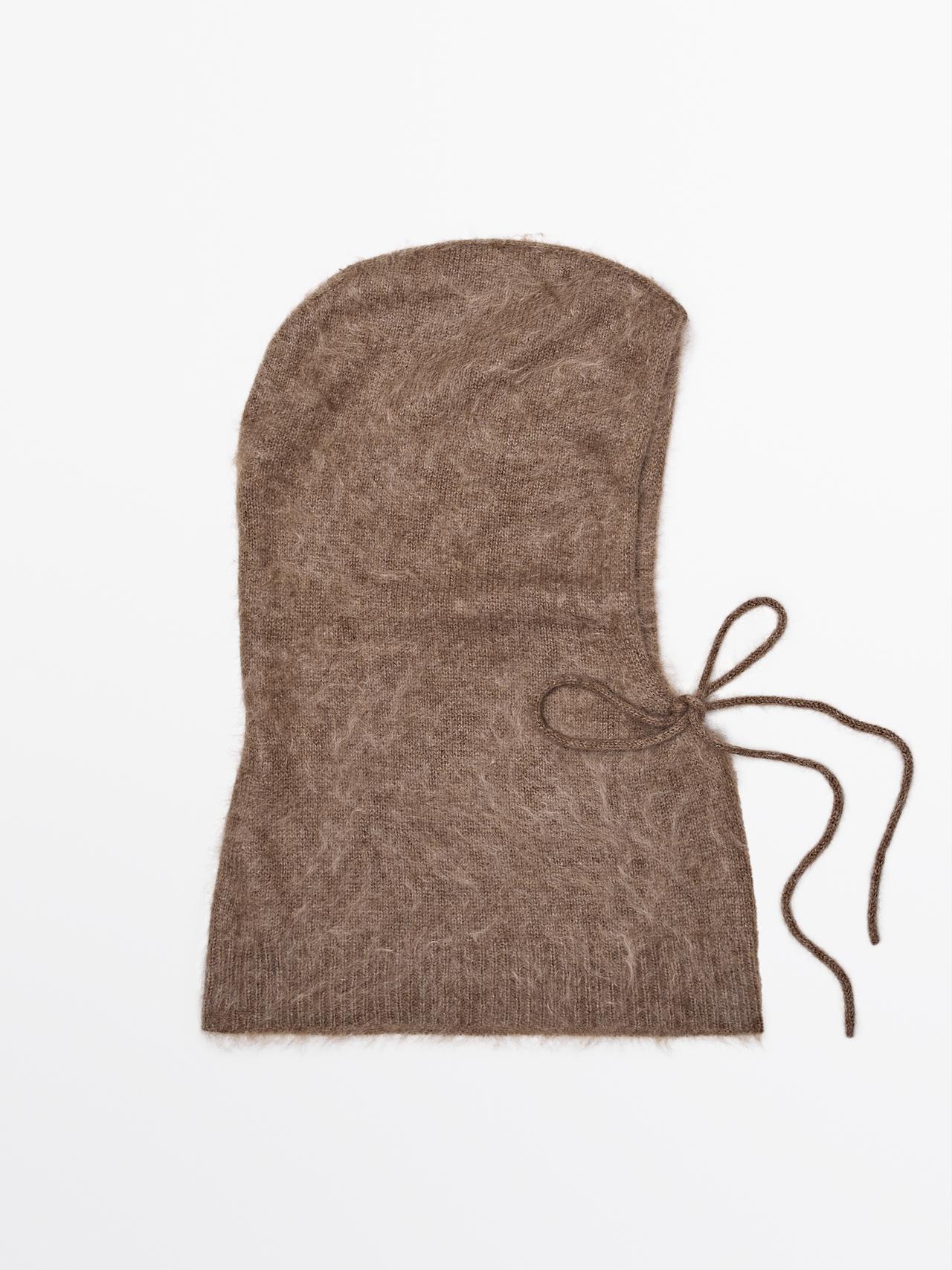 Massimo Dutti - Dames - Bivakmuts Van 100% Kasjmier - Zand - 01