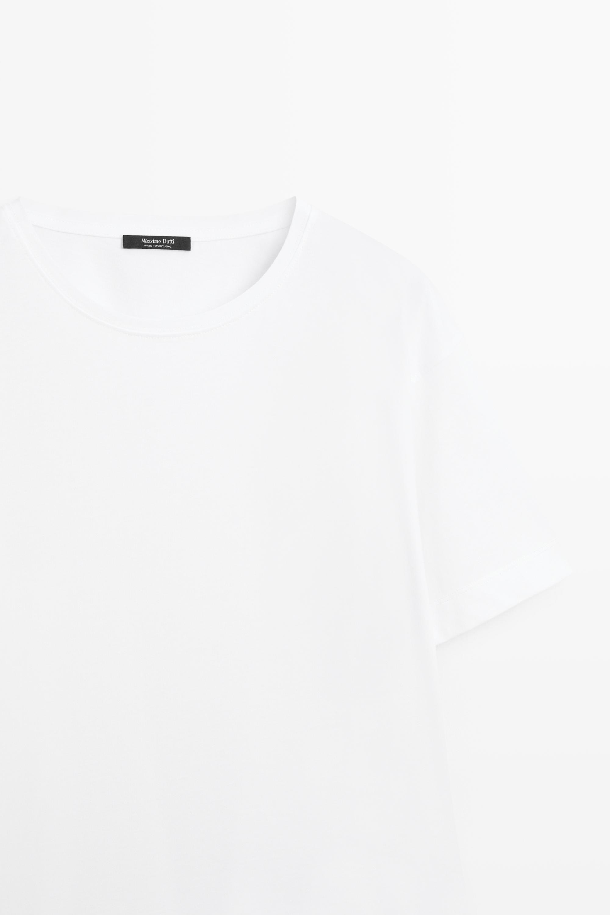 100% cotton short sleeve T-shirt — WHITE