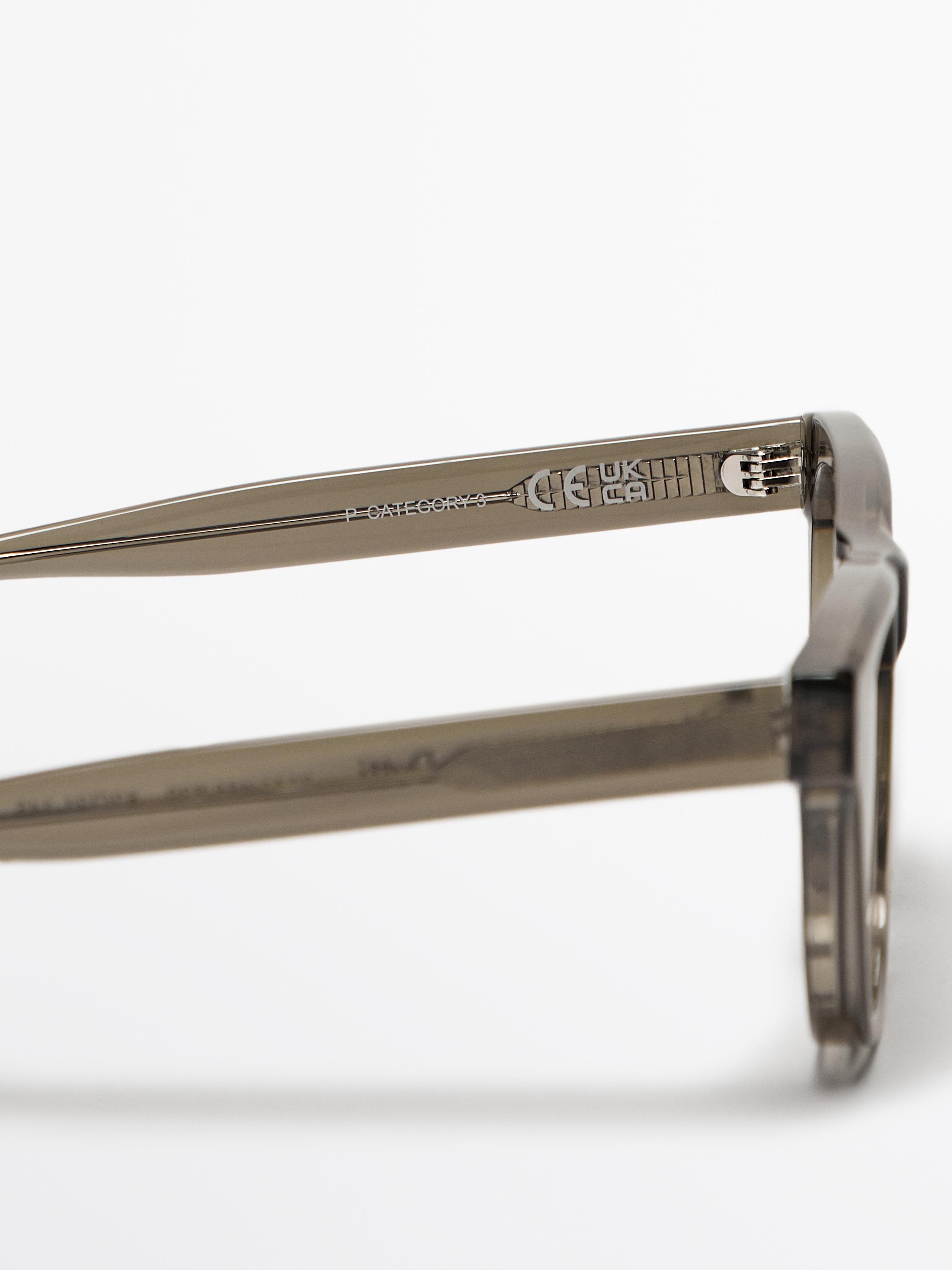 Rectangular resin sunglasses