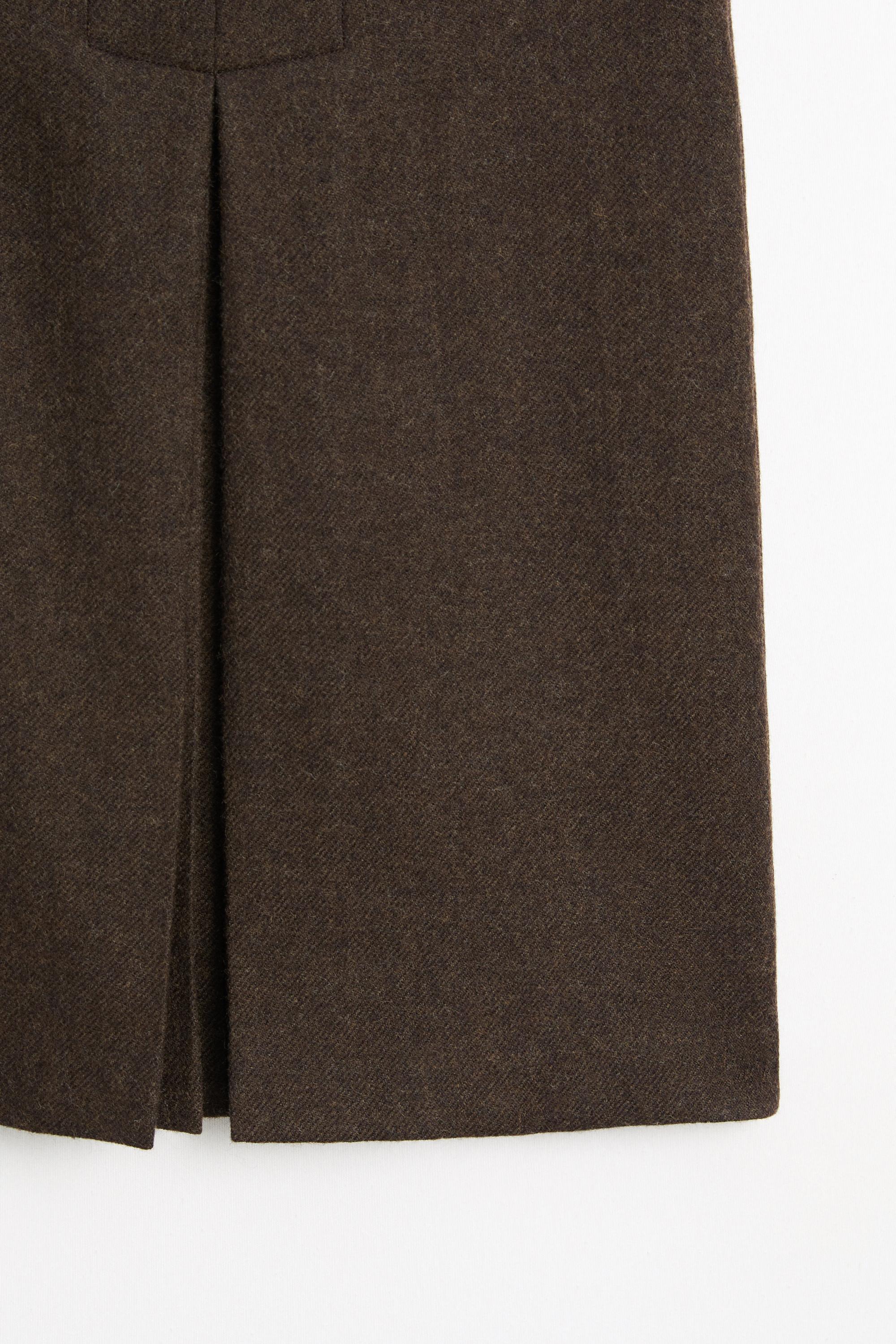 Massimo Dutti Yırtmaç detaylı midi etek görsel 2